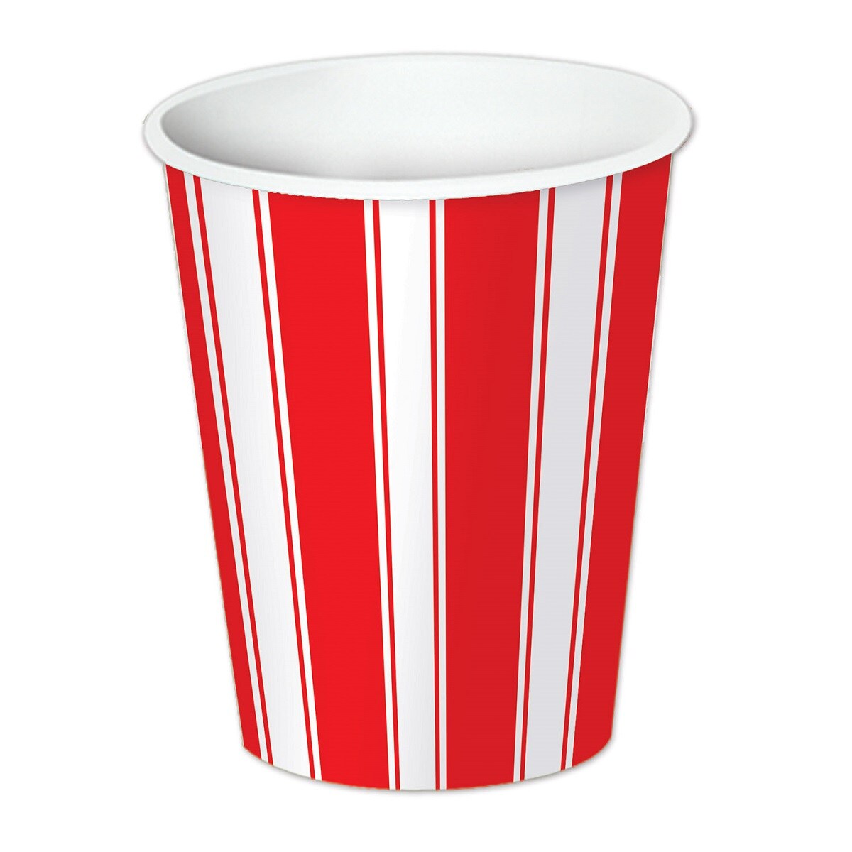 Party Central Club Pack of 96 Red and White Striped Disposable Paper Drinking Party Tumbler Cups 9 oz.