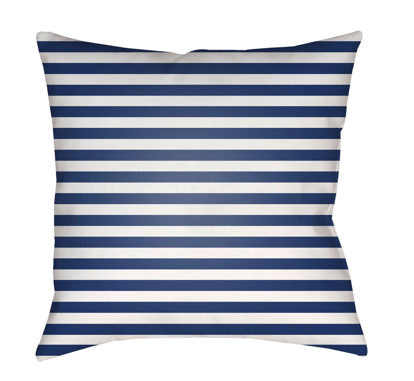 Tiwari Home 18&#x22; Navy Blue and White Striped Woven Square Throw Pillow Cover with Knife Edge
