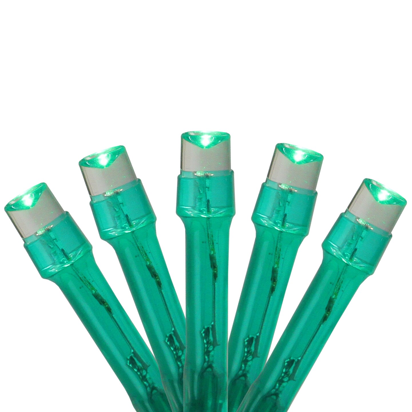 PENN 20 Battery Operated Green LED Wide Angle Mini Christmas Lights - 6.4 ft Green Wire