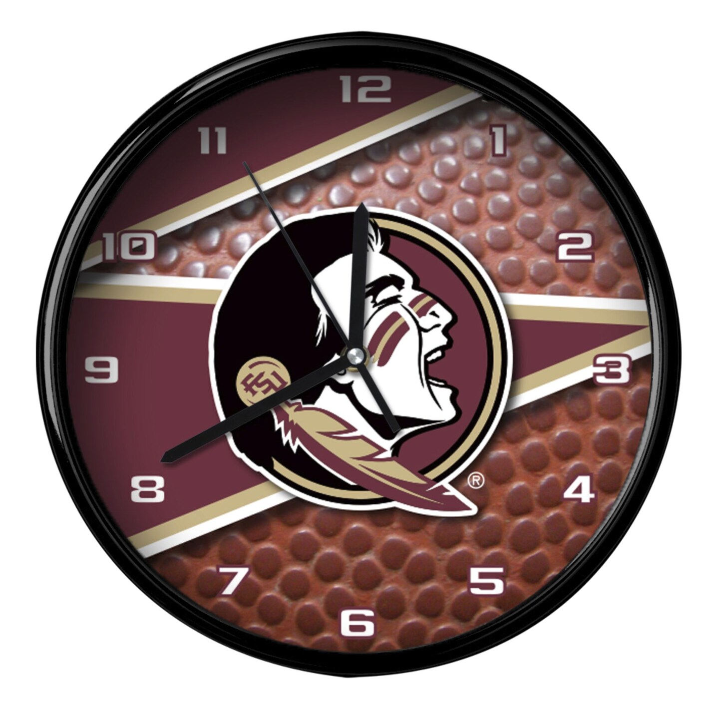 The Memory Company 11.5&#x22; Black and Brown NCAA Florida State Seminoles Wall Clock