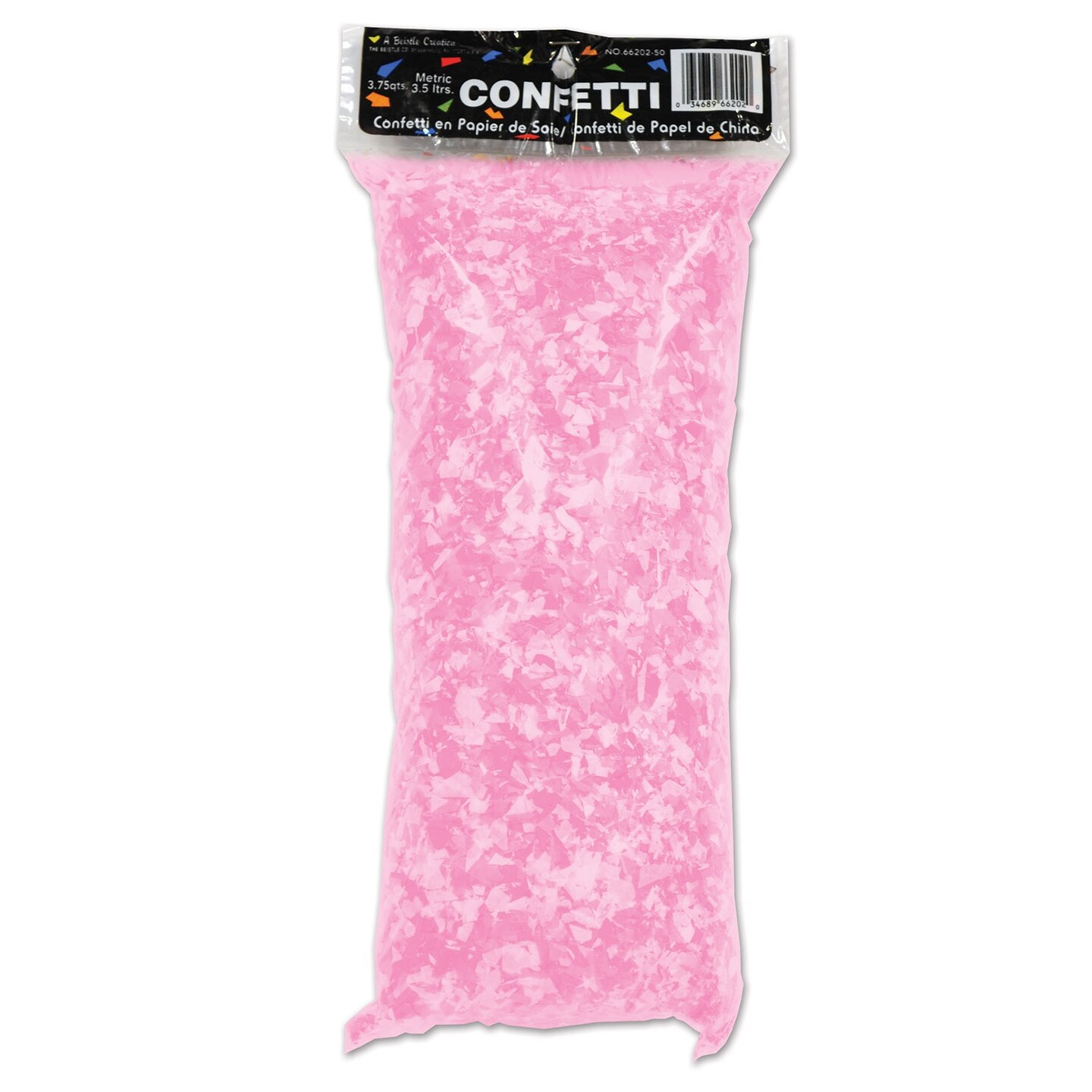 Beistle Pack of 6 Pink Tissue Paper Confetti Bags 3.75qt