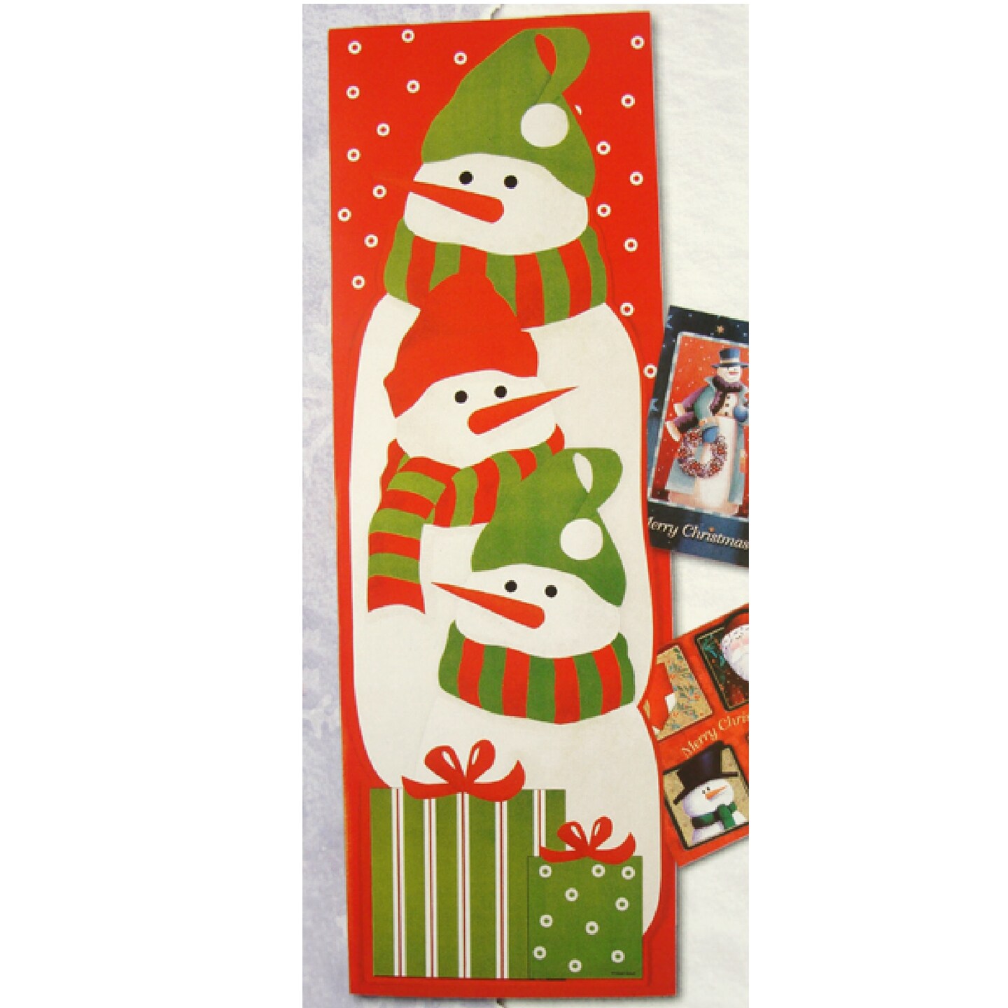 CC Christmas Decor Club Pack of 108 Red and White Snowmen Christmas Wall Cardholders 36&#x22;