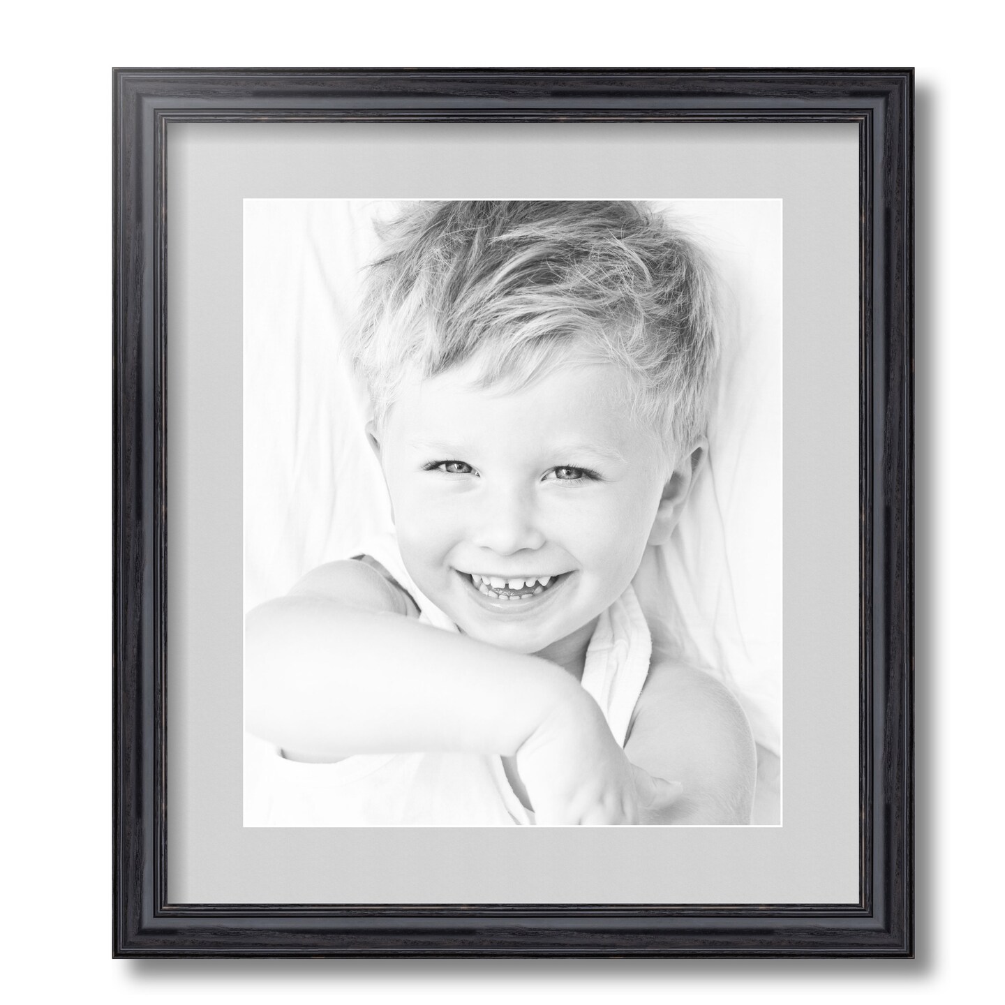 ArtToFrames 16x18&#x22; Matted Picture Frame with 12x14&#x22; Single Mat Photo Opening Framed in 1.25&#x22; Black and 2&#x22; Mat (FWM-4083-16x18)