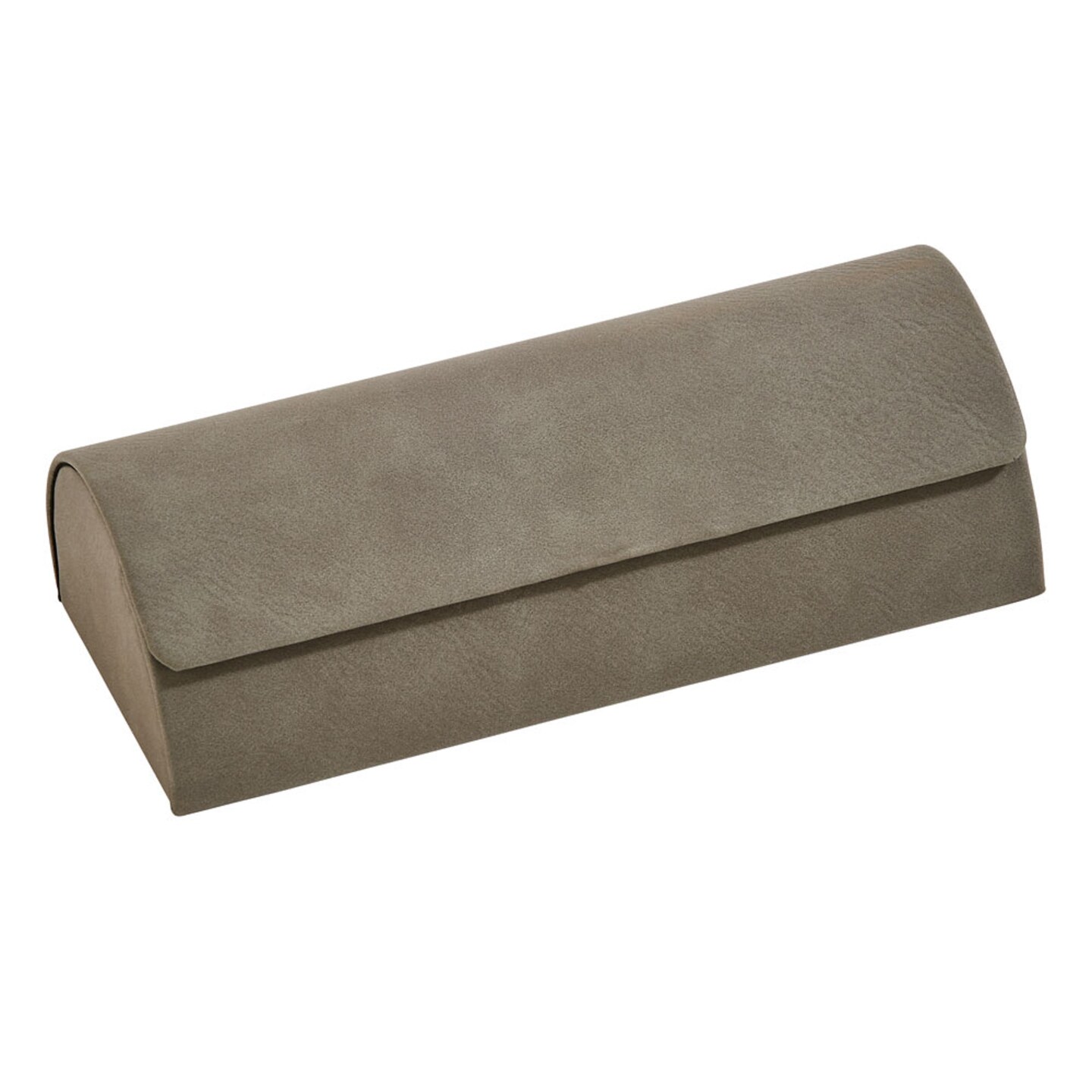 Contemporary Home Living 6.5&#x22; x 2.5&#x22; Fossil Gray Rectangular Leatherette Sunglass Case