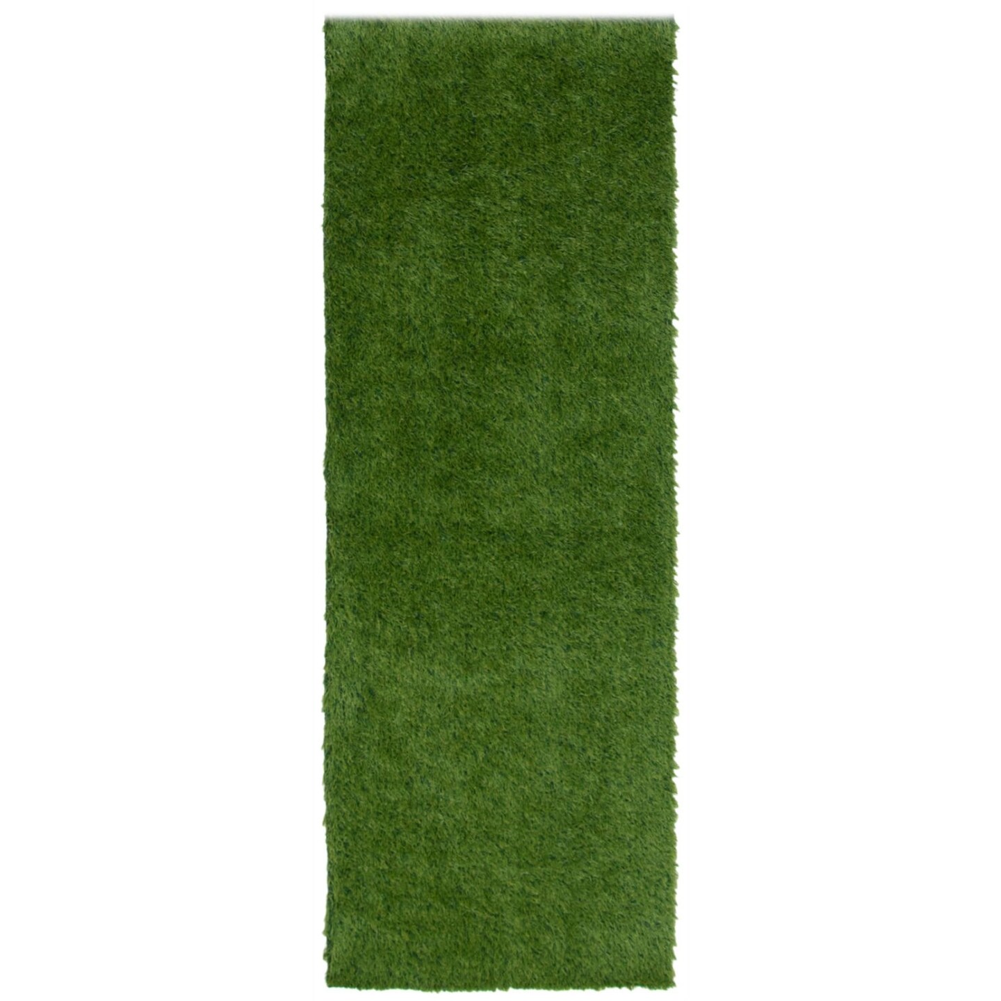 Chaudhary Living 2&#x27; x 6&#x27; Green Solid Rectangular Faux Grass Outdoor Rug Runner