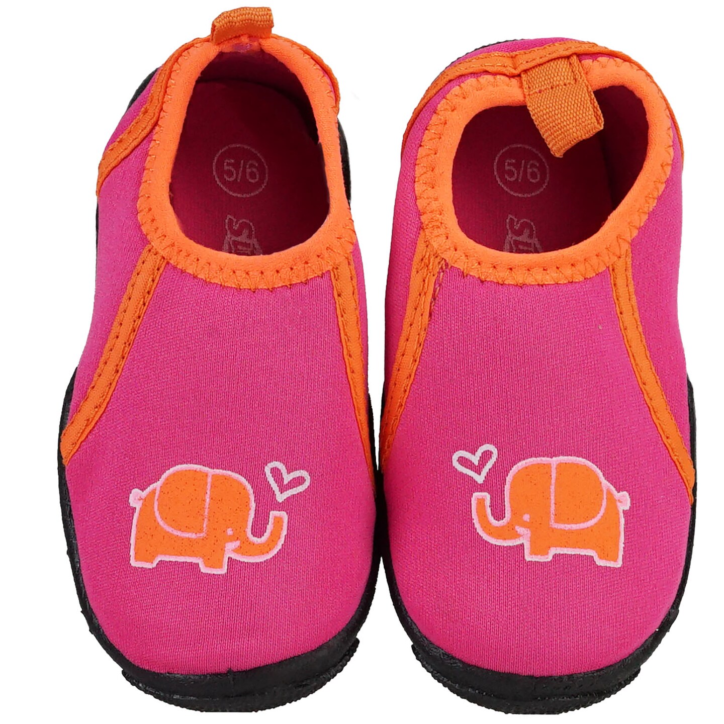 SwimWays Pink and Orange Children's Water-Resistant Swim Shoes - Size 5-6