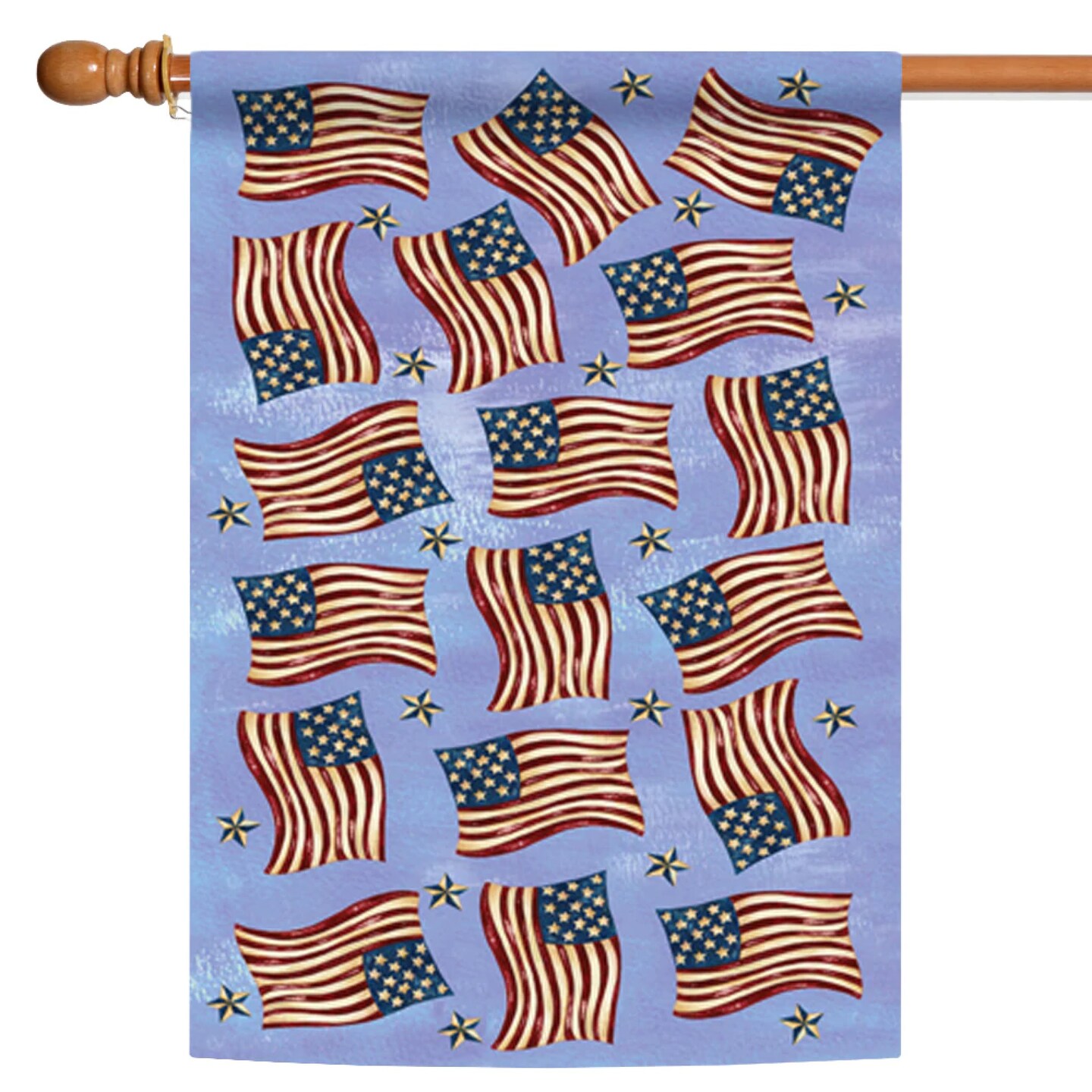 Toland Home Garden Patriotic Waving Flags Outdoor House Flag 40&#x22; x 28&#x22;