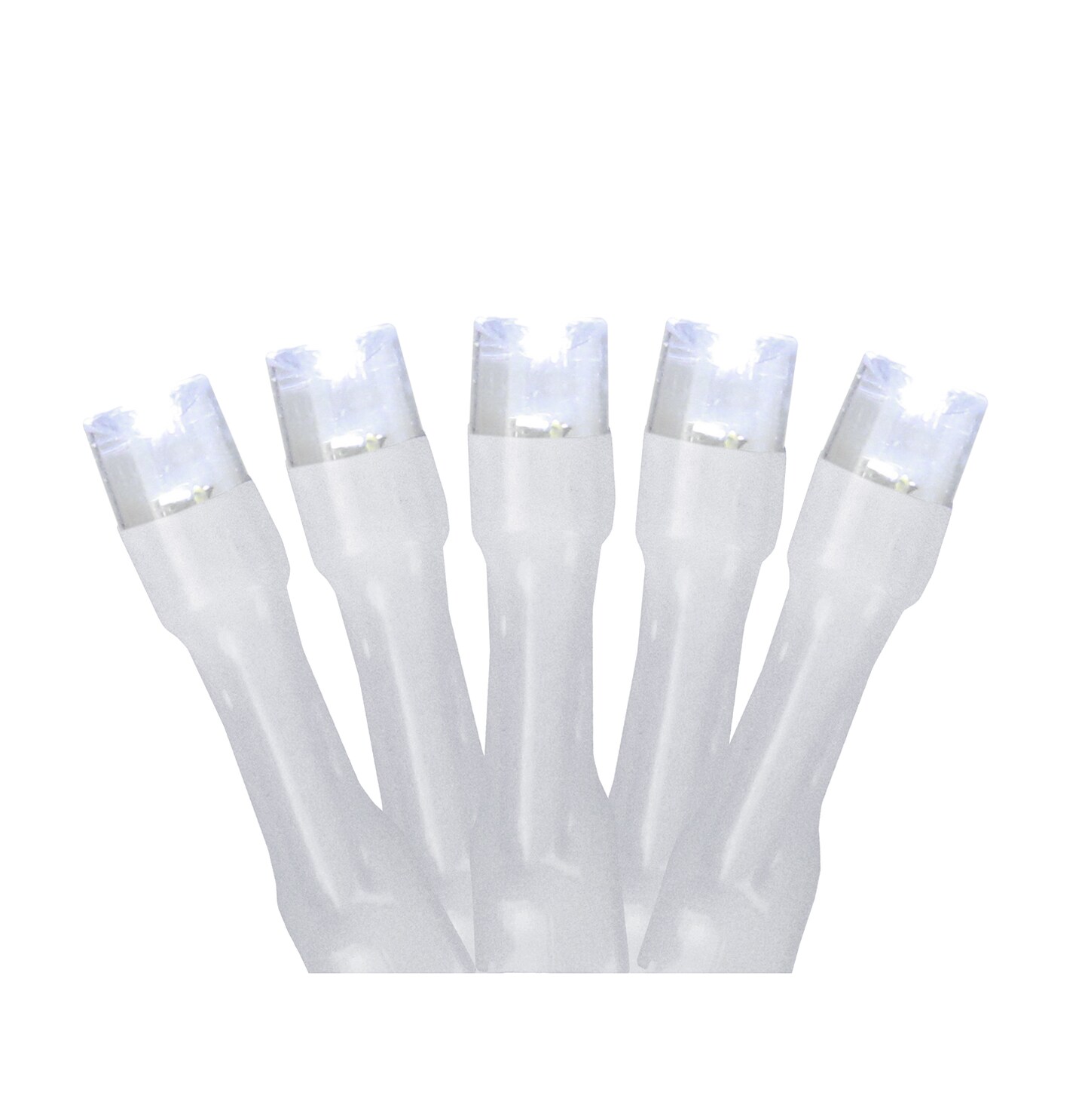 Northlight Battery Operated LED Christmas Lights - Pure White - 9.5&#x27; White Wire - 20ct