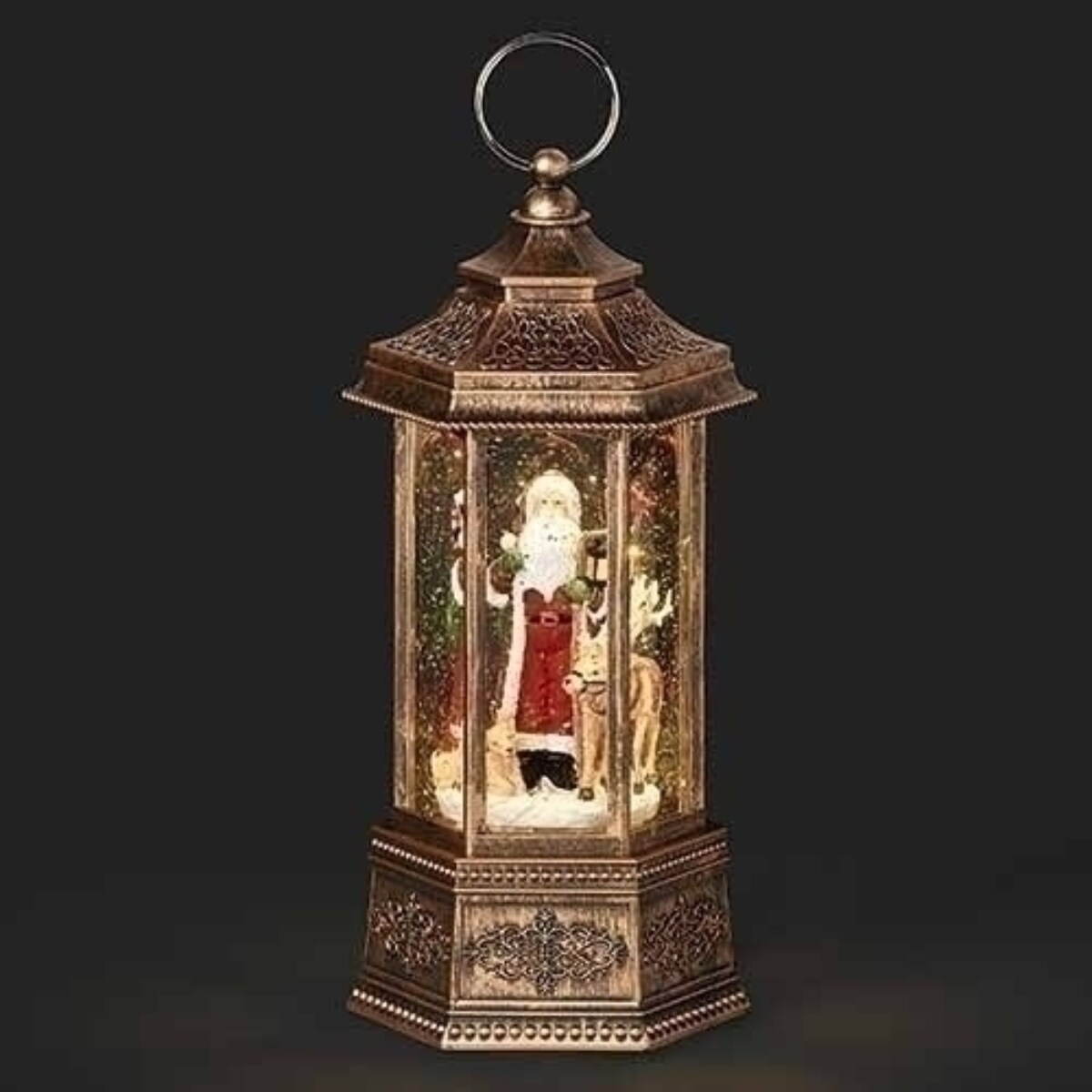 Lanterna LED Roman Con Sacra Famiglia – Bianca, 27,9 Cm, Decorazione Luminosa A Batteria Per Presepe O Ambiente Natalizio - 3