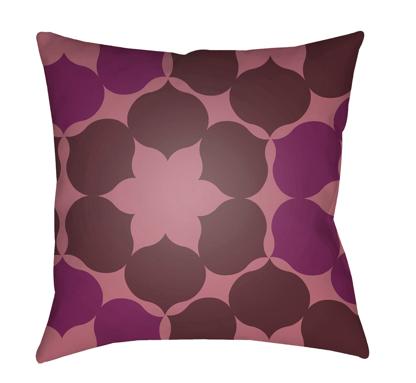 Tiwari Home 20" Purple and Brown Floral Square Throw Pillow Cover
