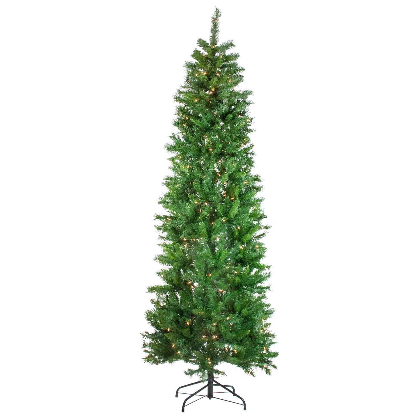 Northlight 7.5&#x27; Pre-Lit Stillwater Spruce Pencil Artificial Christmas Tree - Clear Lights
