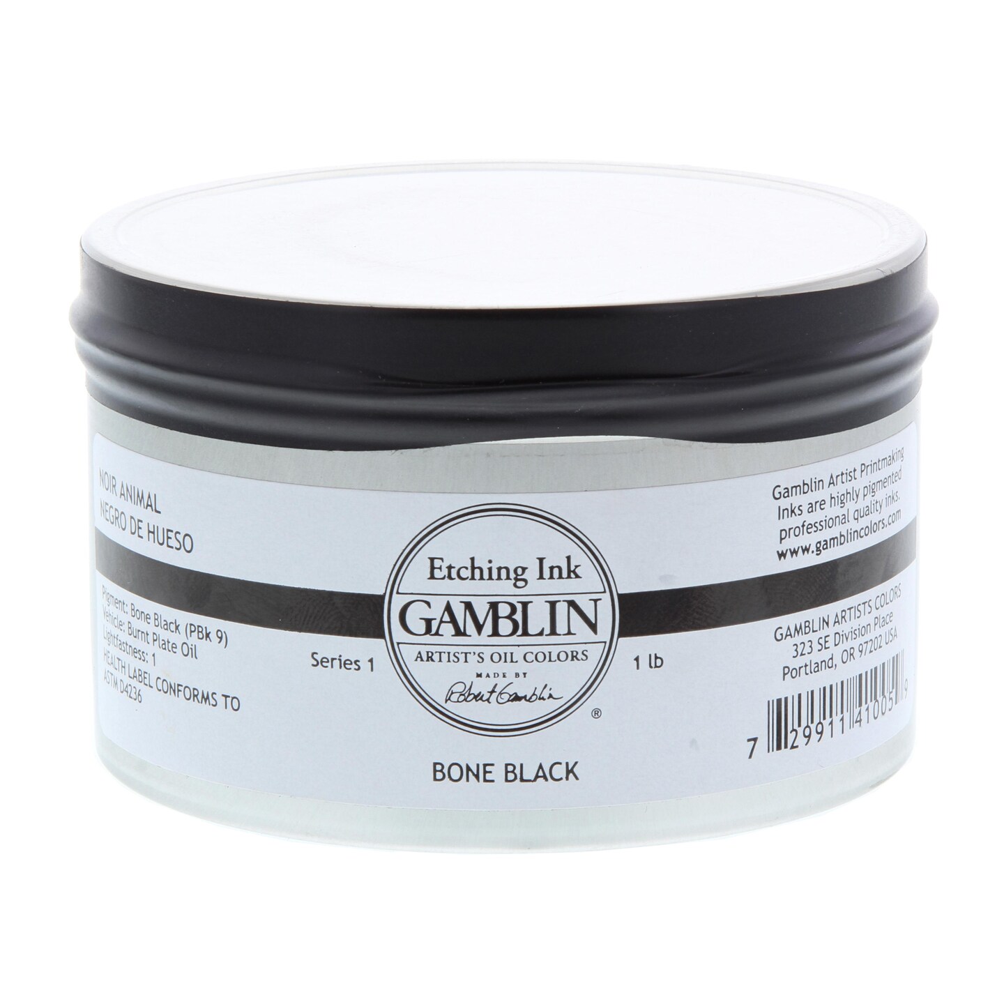 Gamblin Etching Ink, 1 lb., Bone Black