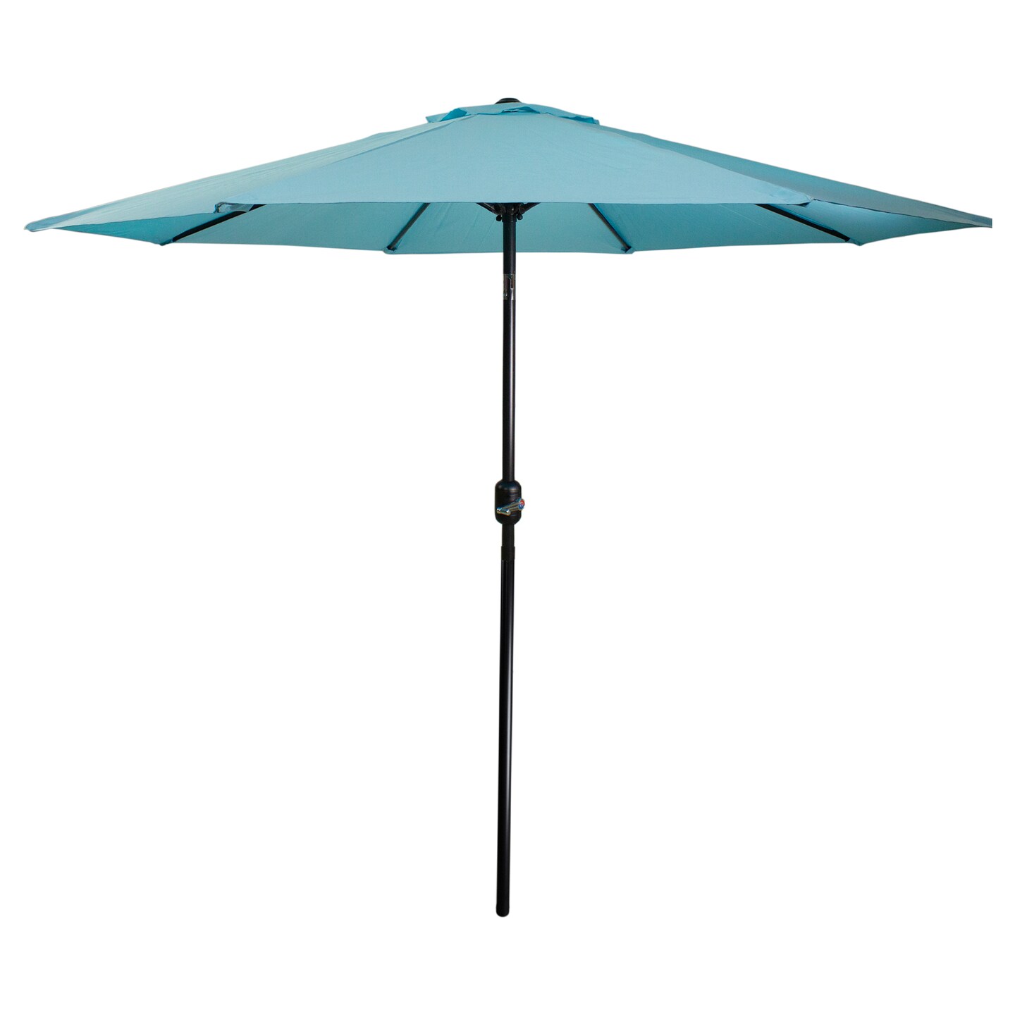 Northlight 9ft Outdoor Patio Market Umbrella with Hand Crank and Tilt, Turquoise Blue