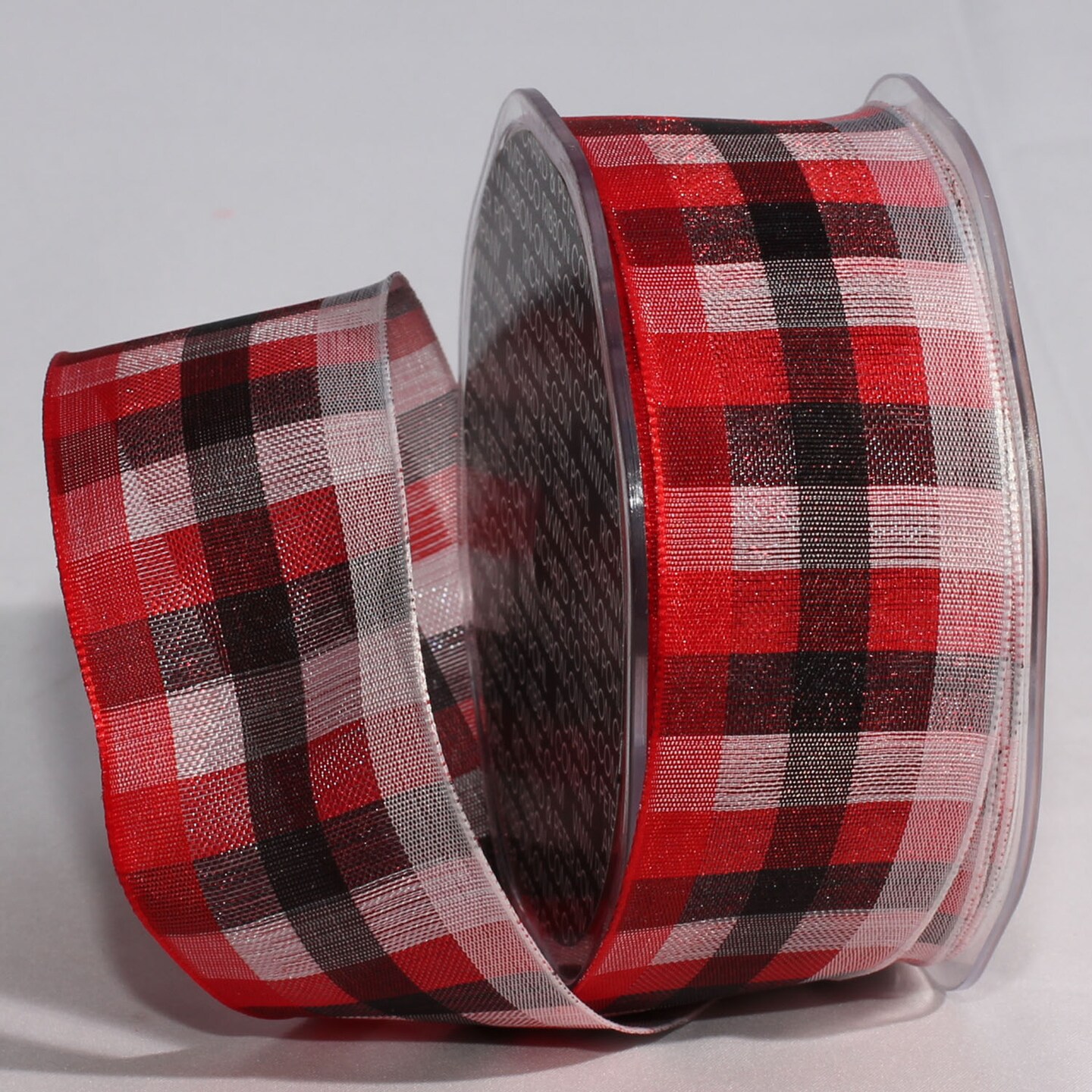 The Ribbon People Red and Black Plaid Wired Craft Ribbon 1.5" x 50 Yards