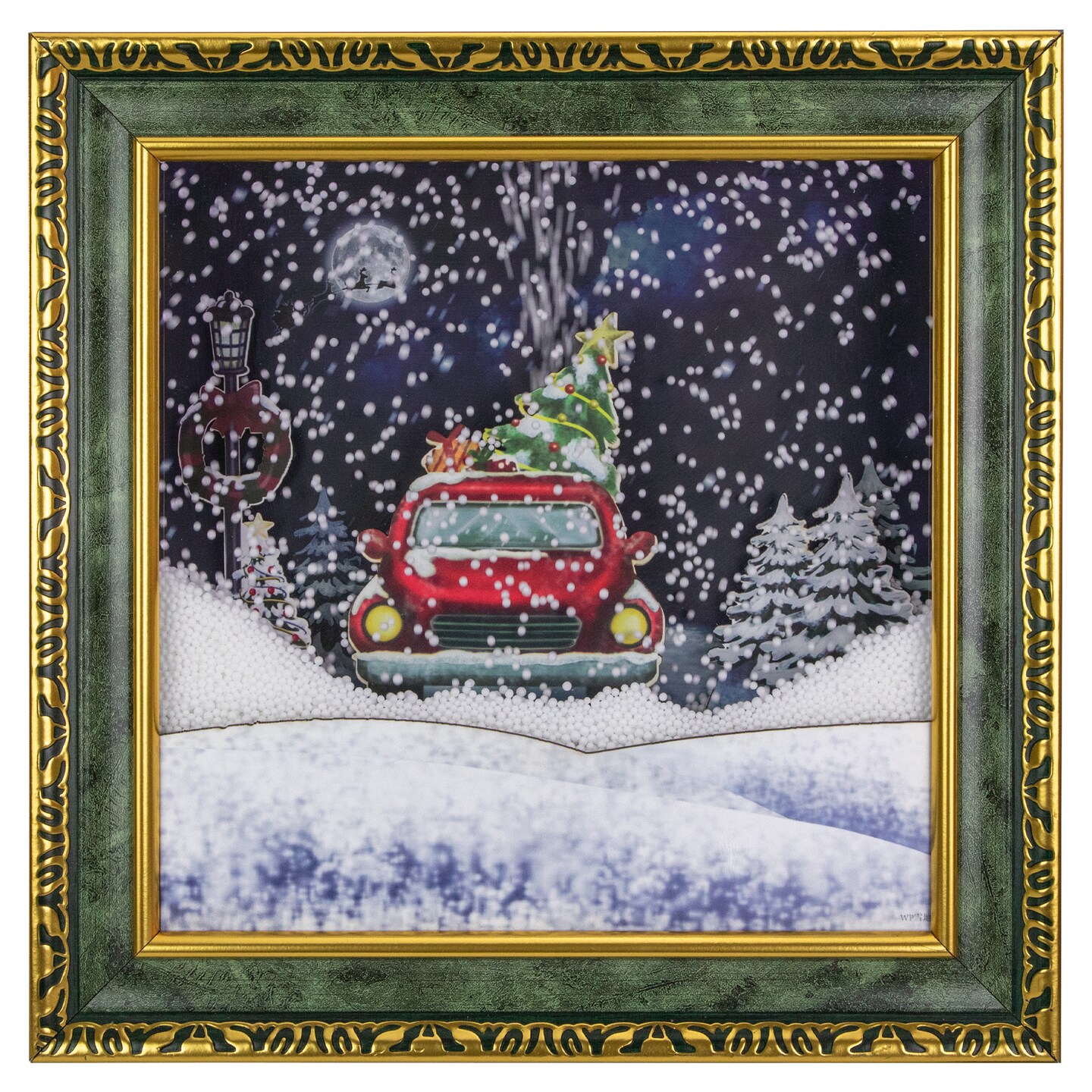 Northlight 31&#x22; LED Lighted Musical Snowing Retro Truck Wall Plaque