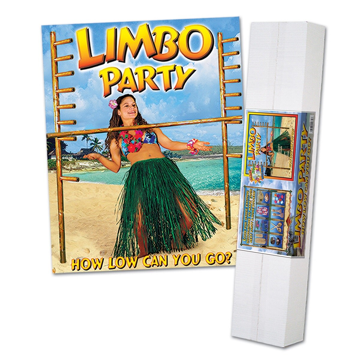 Beistle How Low Can You Go Luau Limbo Party Kit with Music CD 6&#x27;