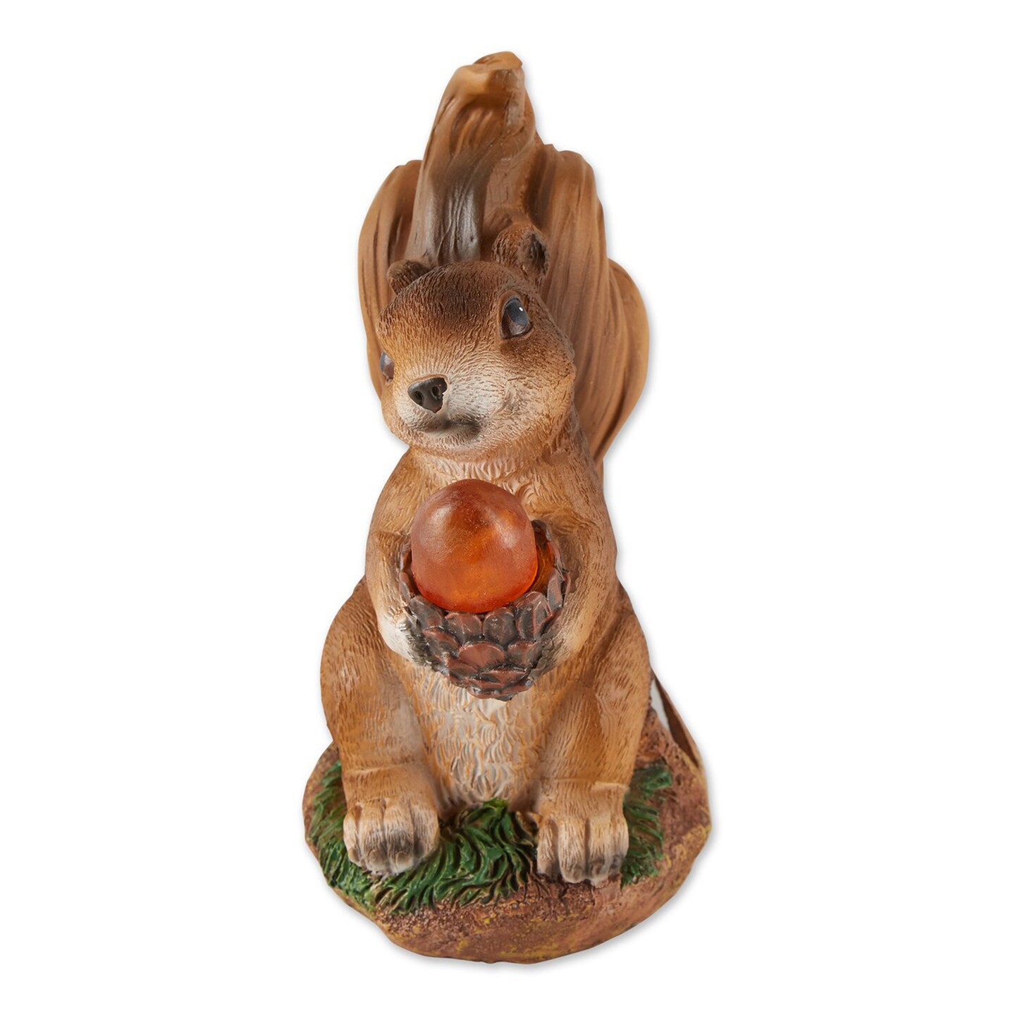 Accent Plus Home Decorative Solar-Powered Light-Up Squirrel Statue