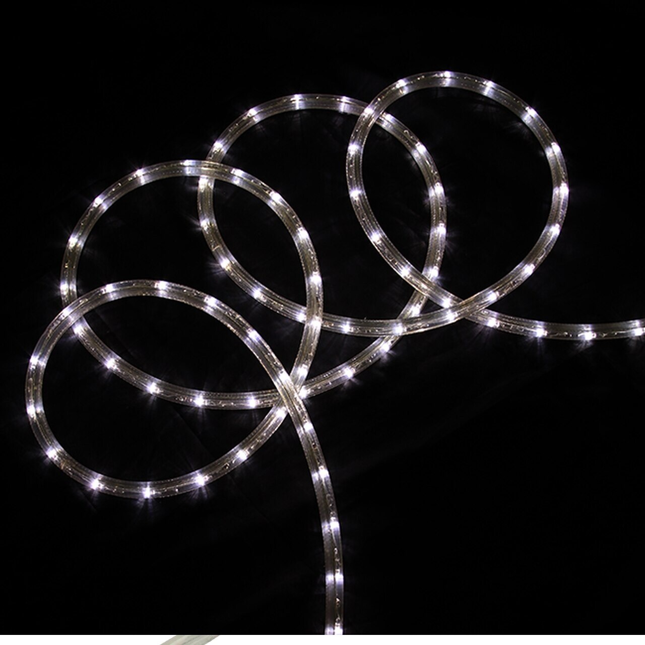 Northlight Flexible LED Outdoor Christmas Rope Light - Pure White - 100' Clear Wire