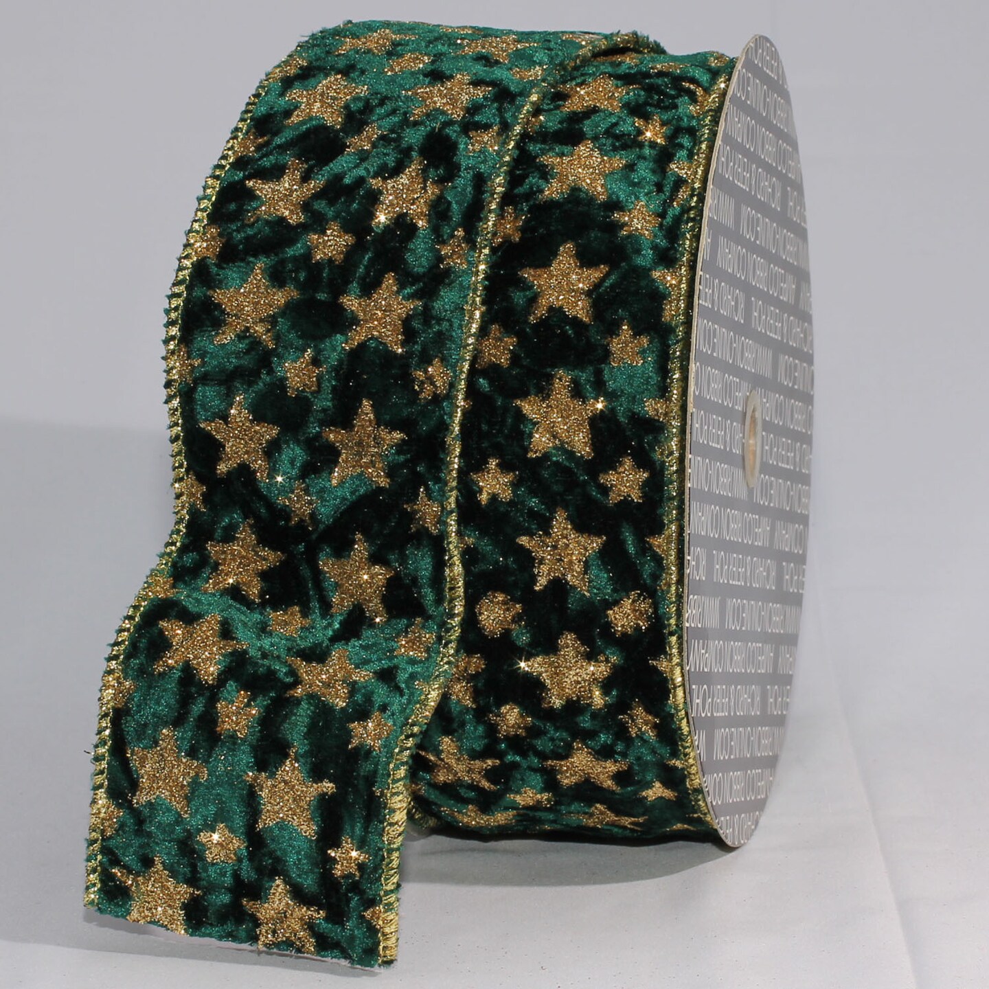 The Ribbon People Green and Gold Craft Ribbon Trim with Glitzerstern 3&#x22; x 20 Yards