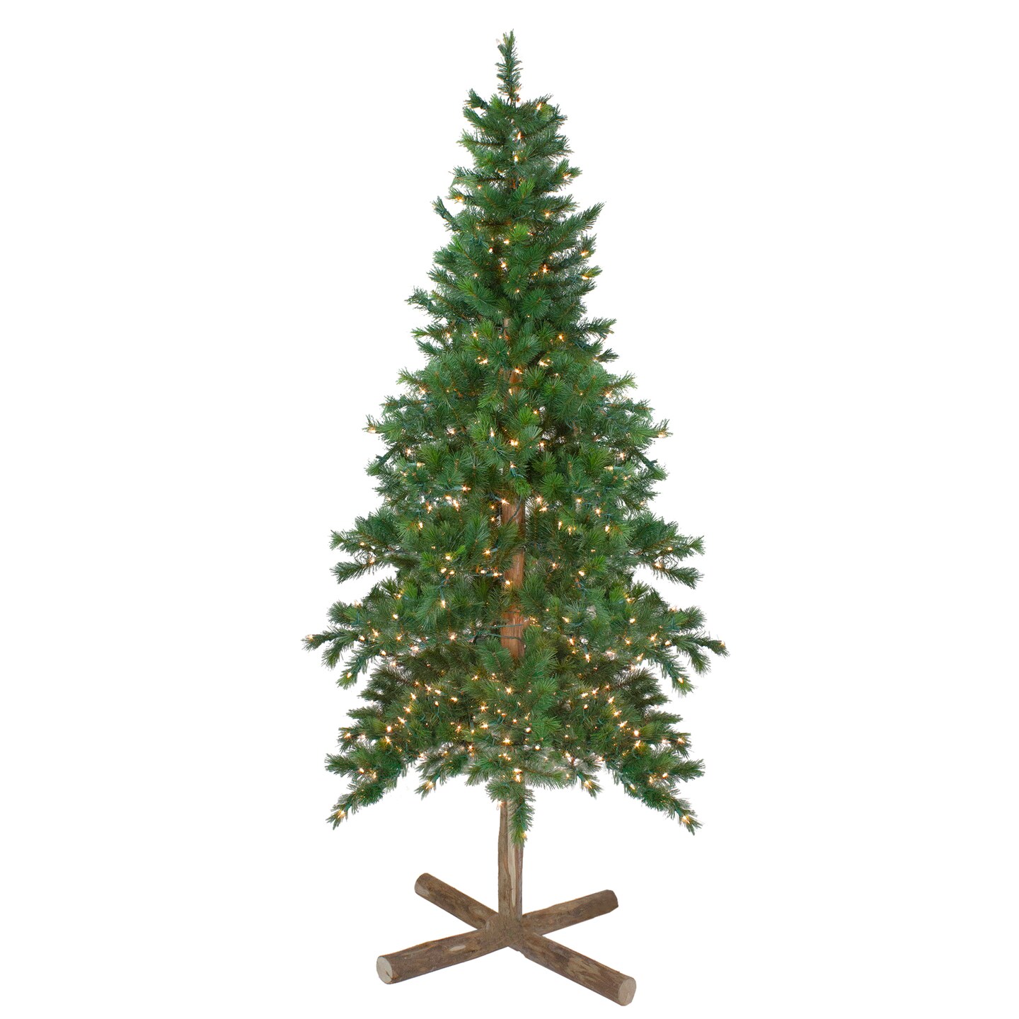 Northlight Pre-Lit Slim Alpine Artificial Christmas Tree - 6.5&#x27; - Clear Lights
