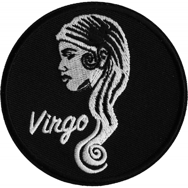 Patch, Embroidered Patch (Iron-On or Sew-On), Virgo Zodiac Sign Patch, 3" x 3"