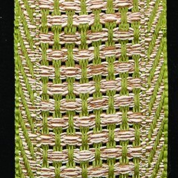 The Ribbon People Green and Beige Wired Craft Ribbon 1.5" x 27 Yards