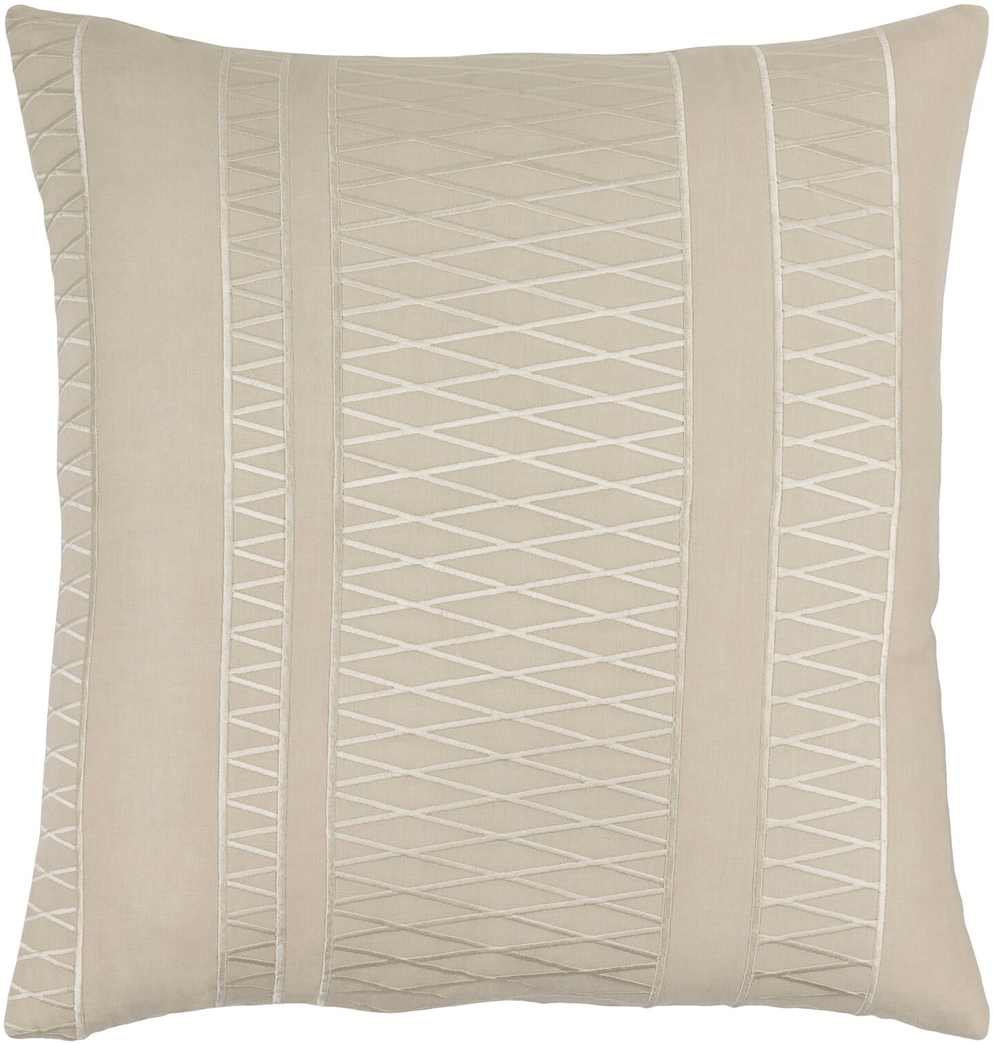 Tiwari Home 20&#x22; Antique White and Beige Woven Throw Pillow