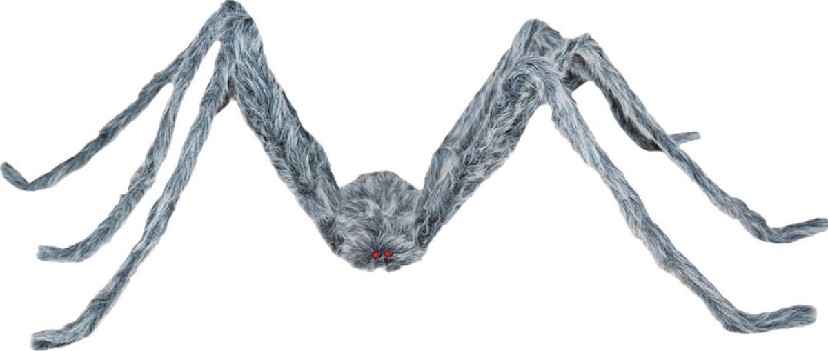 The Costume Center Giant Spider with Adjustable Legs Halloween Decoration - 86" - Gray and Red