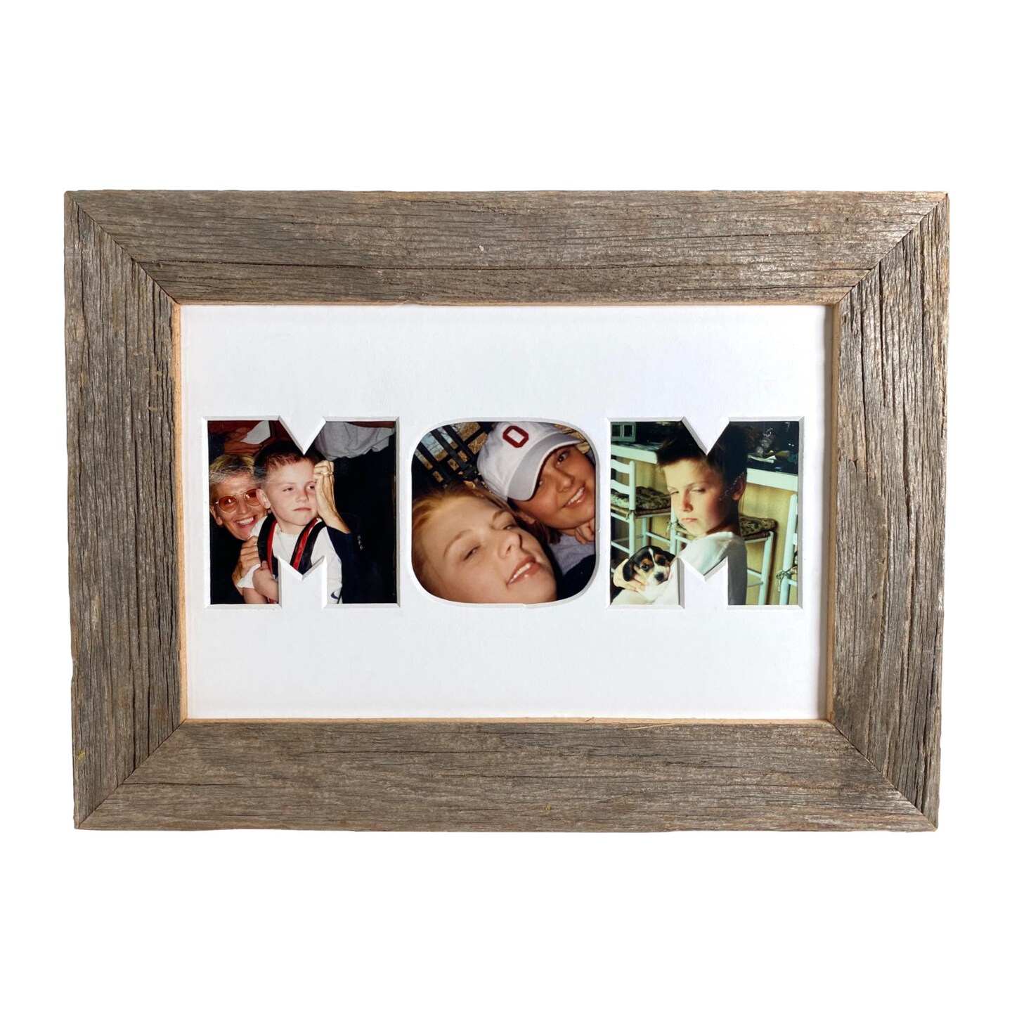Mother's Series Rustic Farmhouse Decoratvie Wood Collage Picture Frame