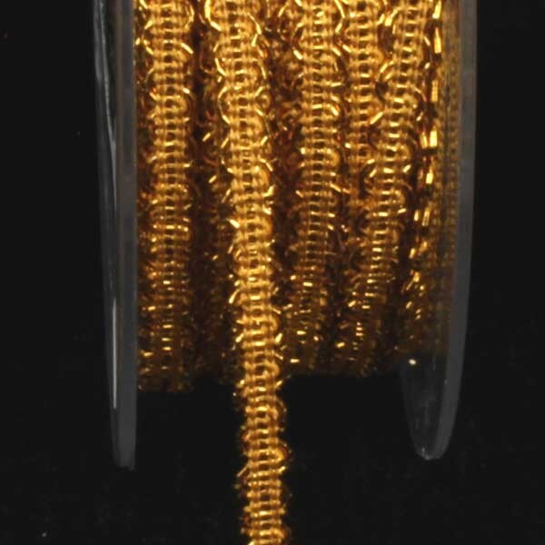 The Ribbon People Gold Metallic Looped Braid Craft Ribbon .25