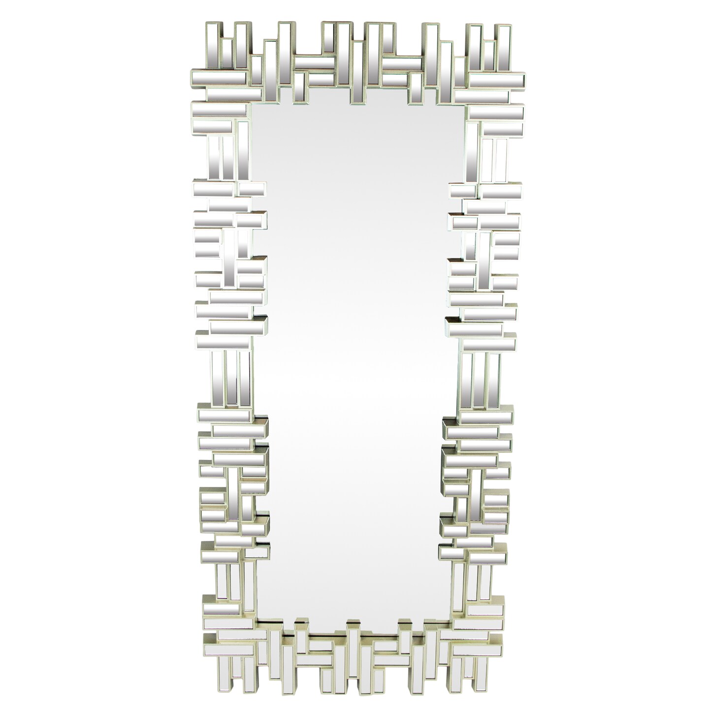 Northlight 47" Champagne Gold Rectangular Modern Home Wall Mirror