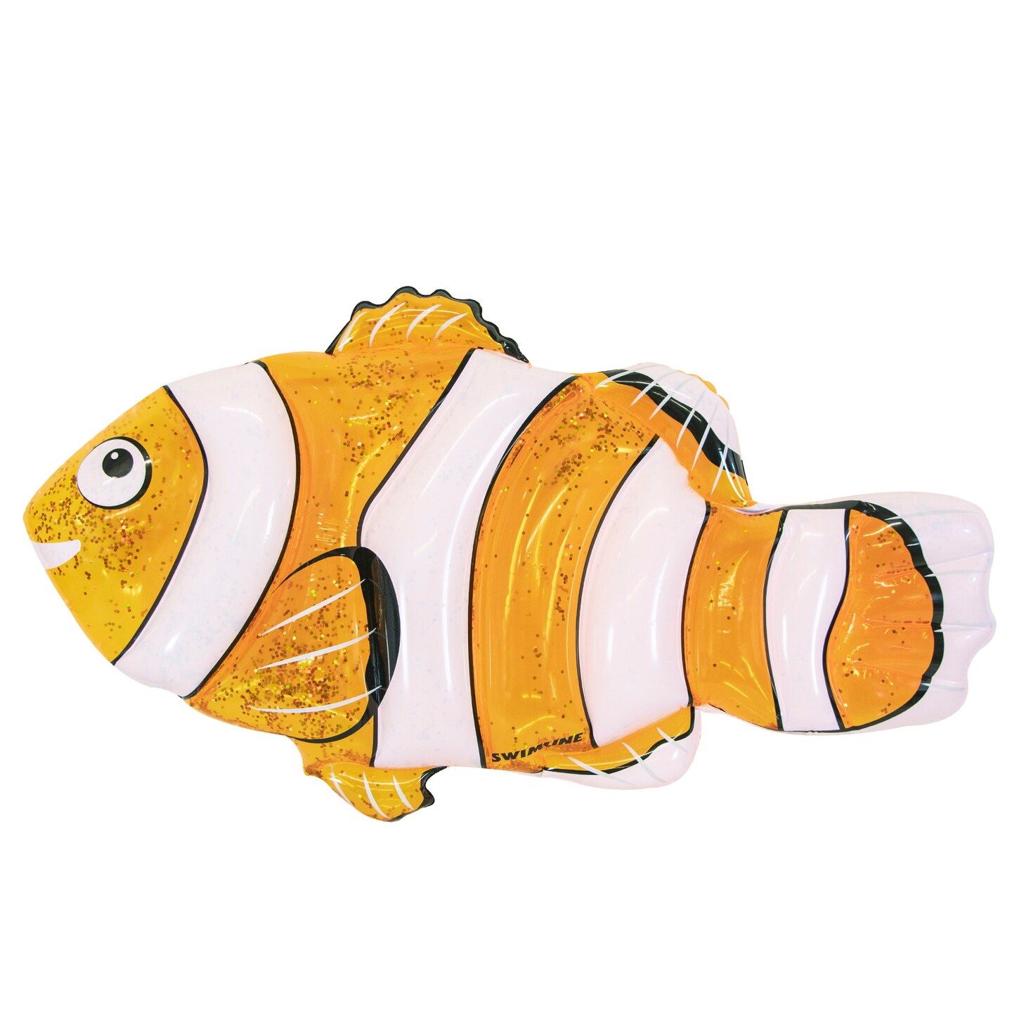 Swimline Clown Fish Swimming Pool Inflatable Raft - 72&#x22; - Orange and White