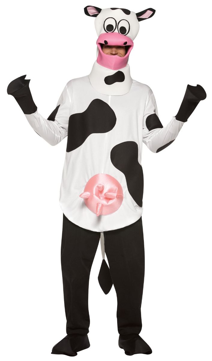 The Costume Center White and Black Halloween Men Cow Costume