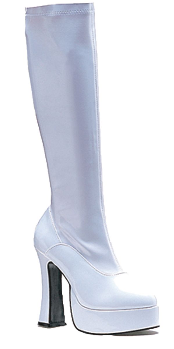 The Costume Center White Chacha Women Adult Halloween Boots Costume Accessory - Size 10