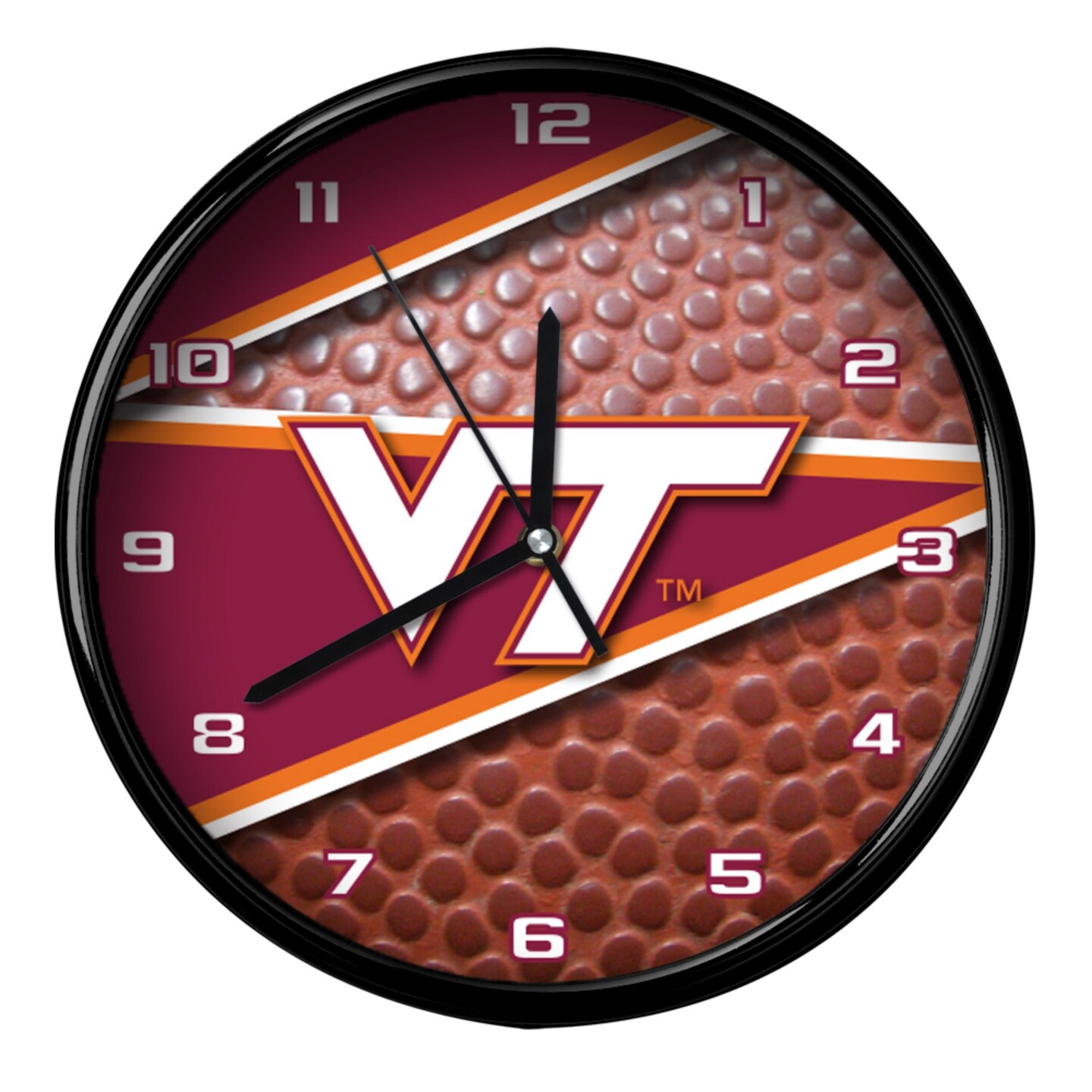 The Memory Company 11.5" White and Brown NCAA Virginia Tech Hokies Wall Clock