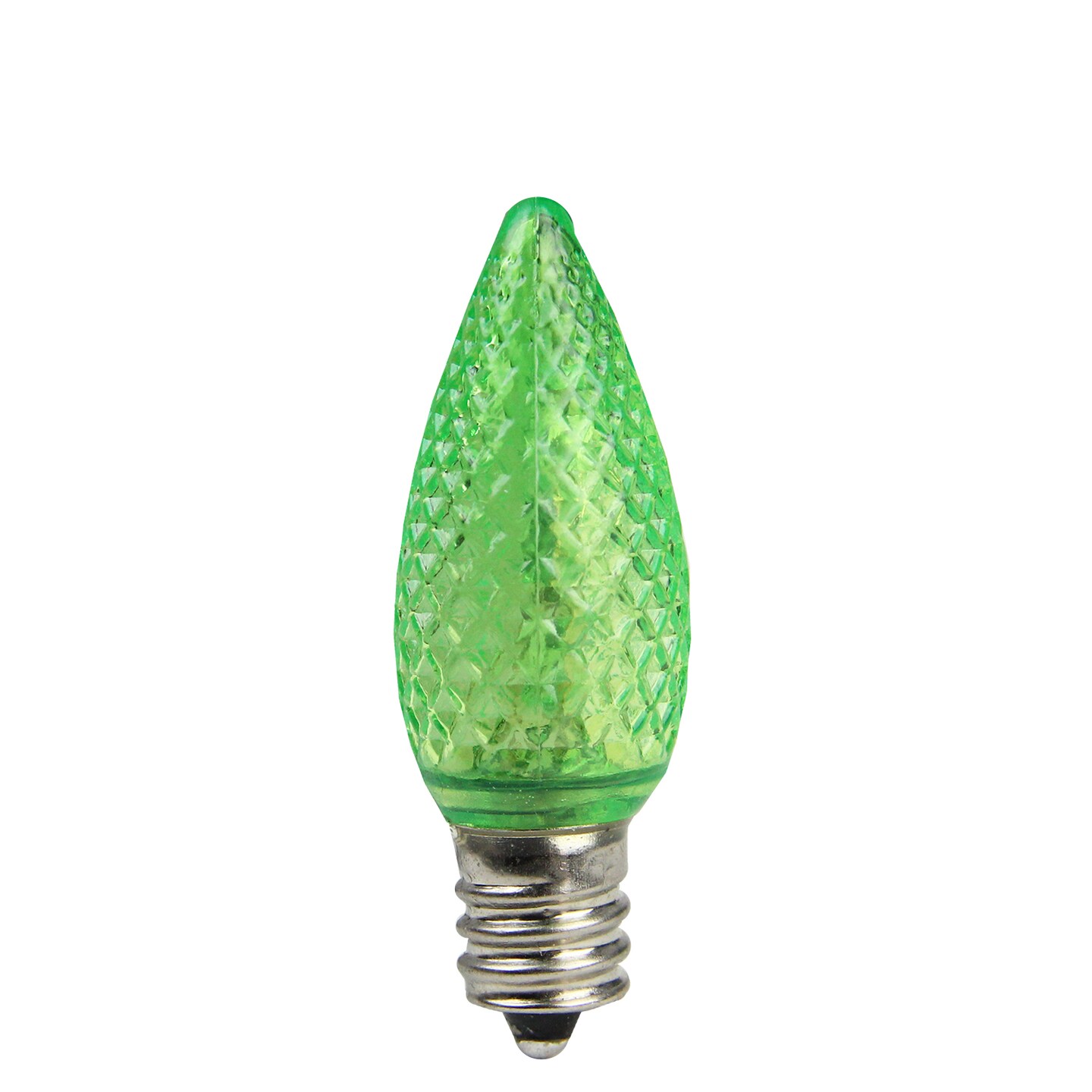 Northlight Pack of 25 Faceted LED C7 Green Christmas Replacement Bulbs