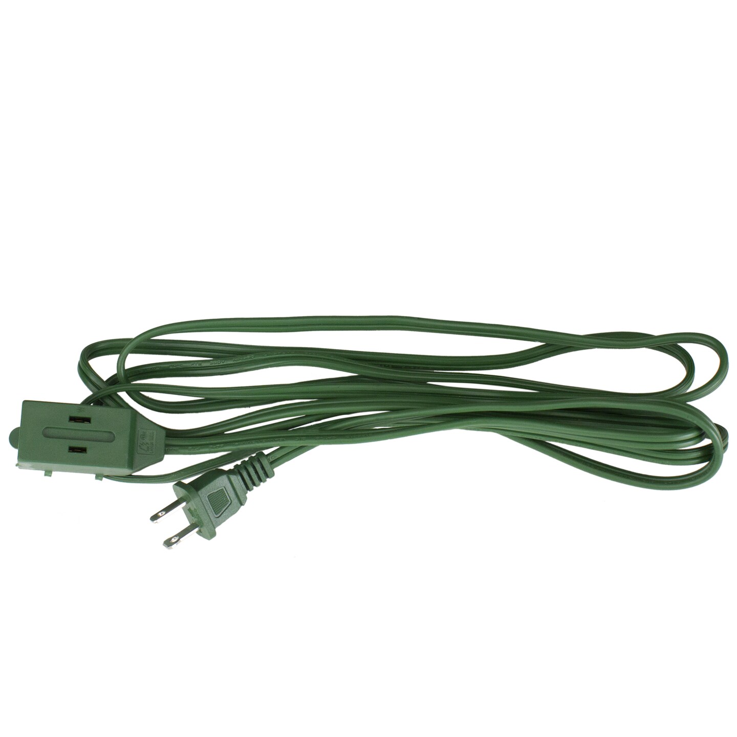 Northlight Indoor Power Extension Cord 3-Outlets with Safety Lock - 9' - Green