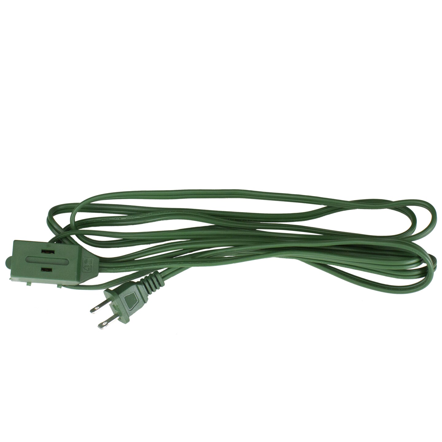 Northlight 9' Green Indoor Power Extension Cord with 3-Outlets and Safety  Lock