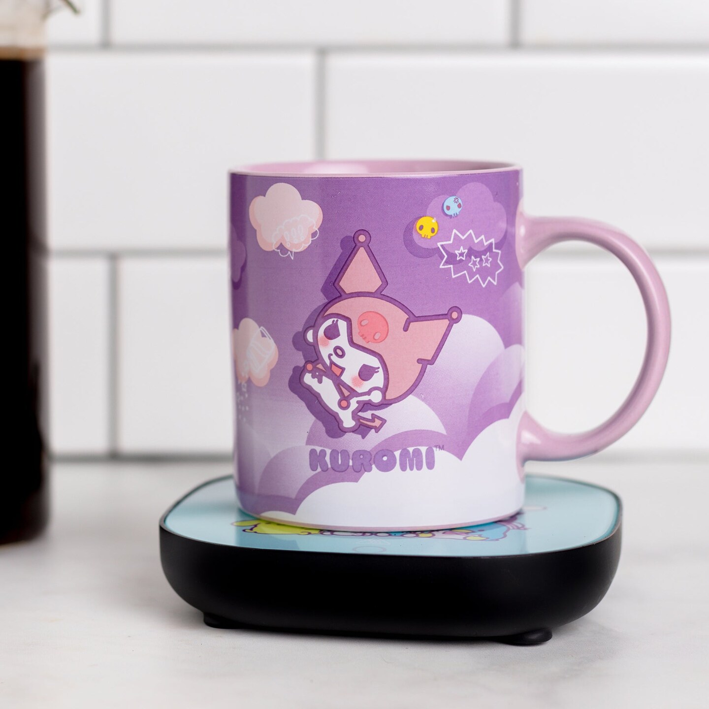 Uncanny Brands Hello Kitty and Friends Kuromi Coffee Mug with Electric Mug Warmer