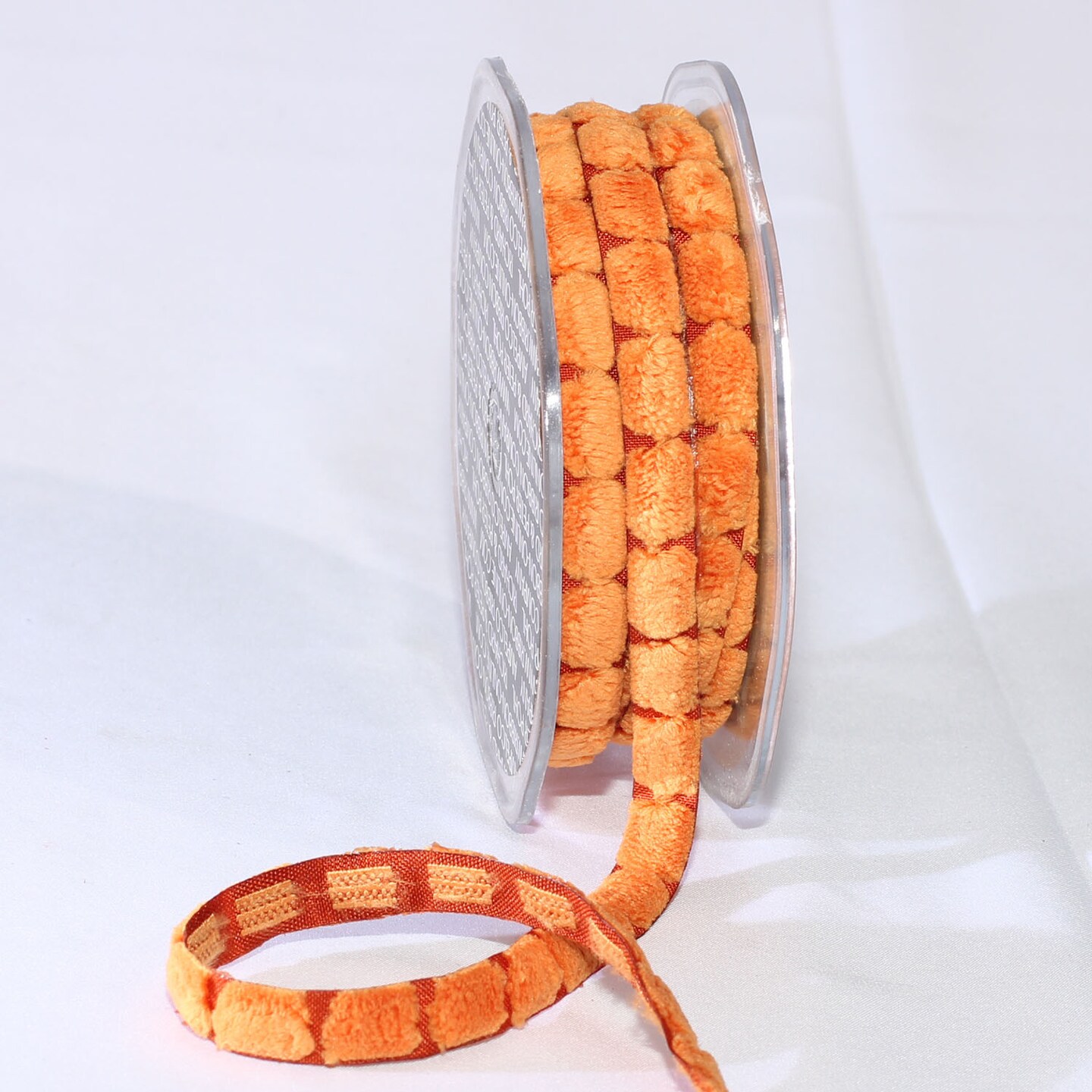 The Ribbon People Orange Blocks Woven Edge Craft Ribbon 0.25" x 40 Yards