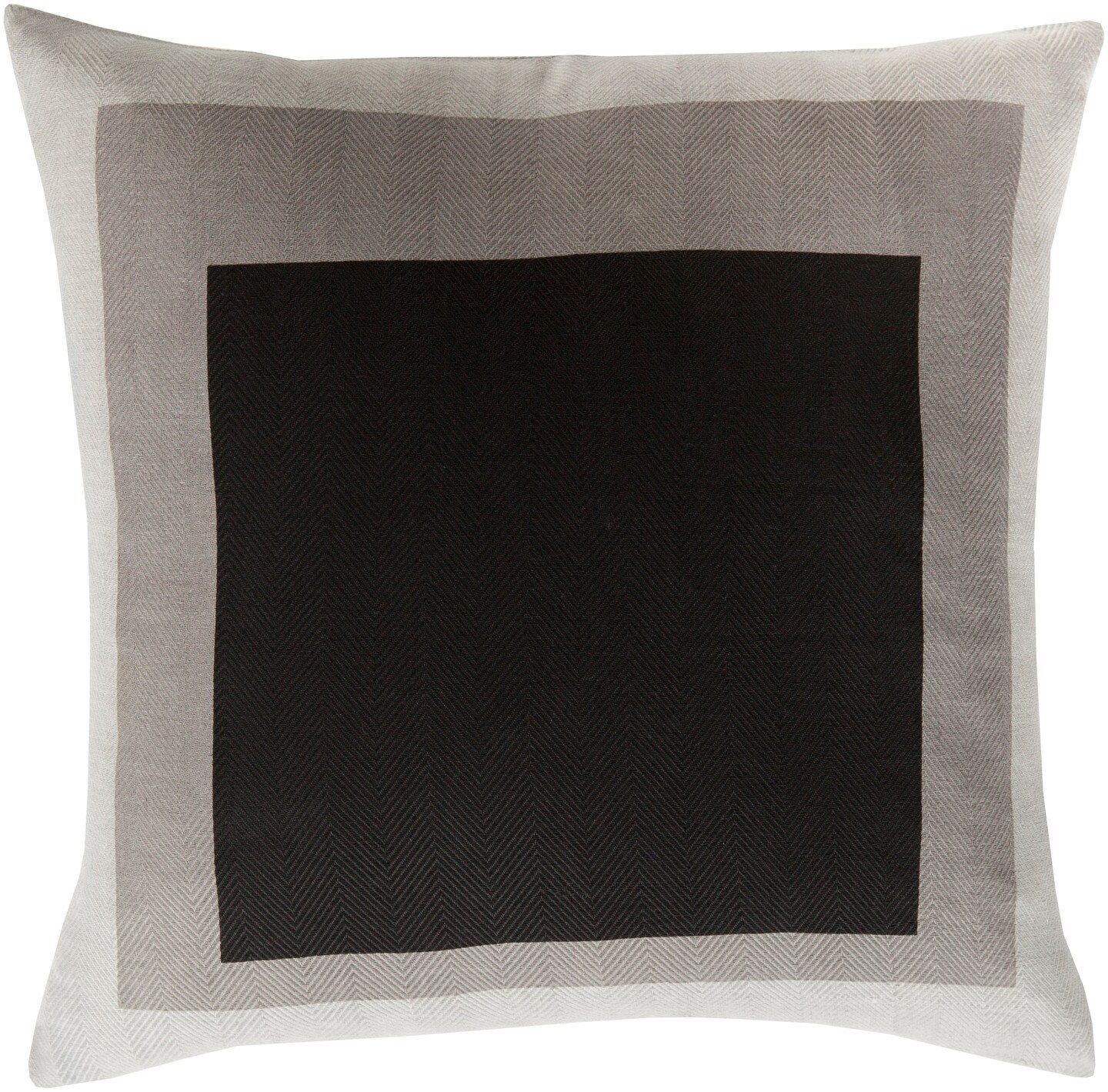 Diva At Home 18&#x22; Black and Brown Block Patterned Woven Indoor Square Throw Pillow - Poly Filled