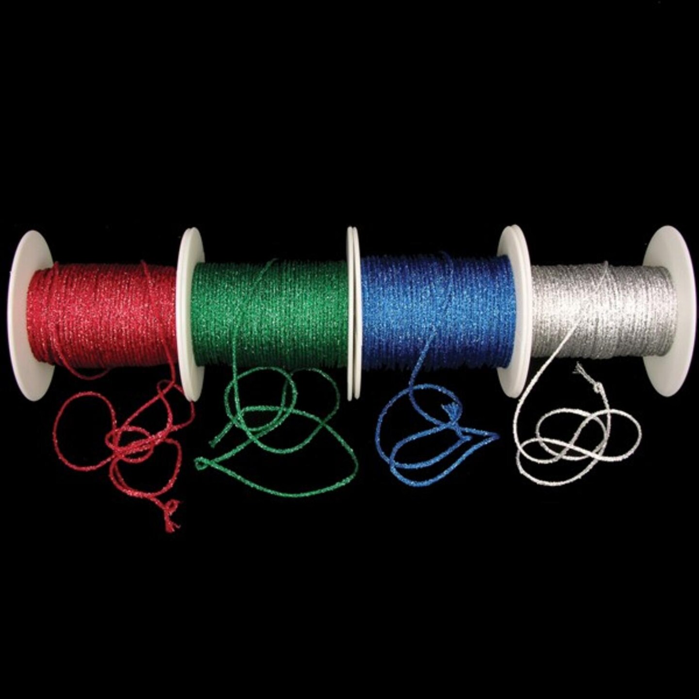 The Ribbon People Blue Glitter Woven Craft Cord 0.062" x 100 Yards