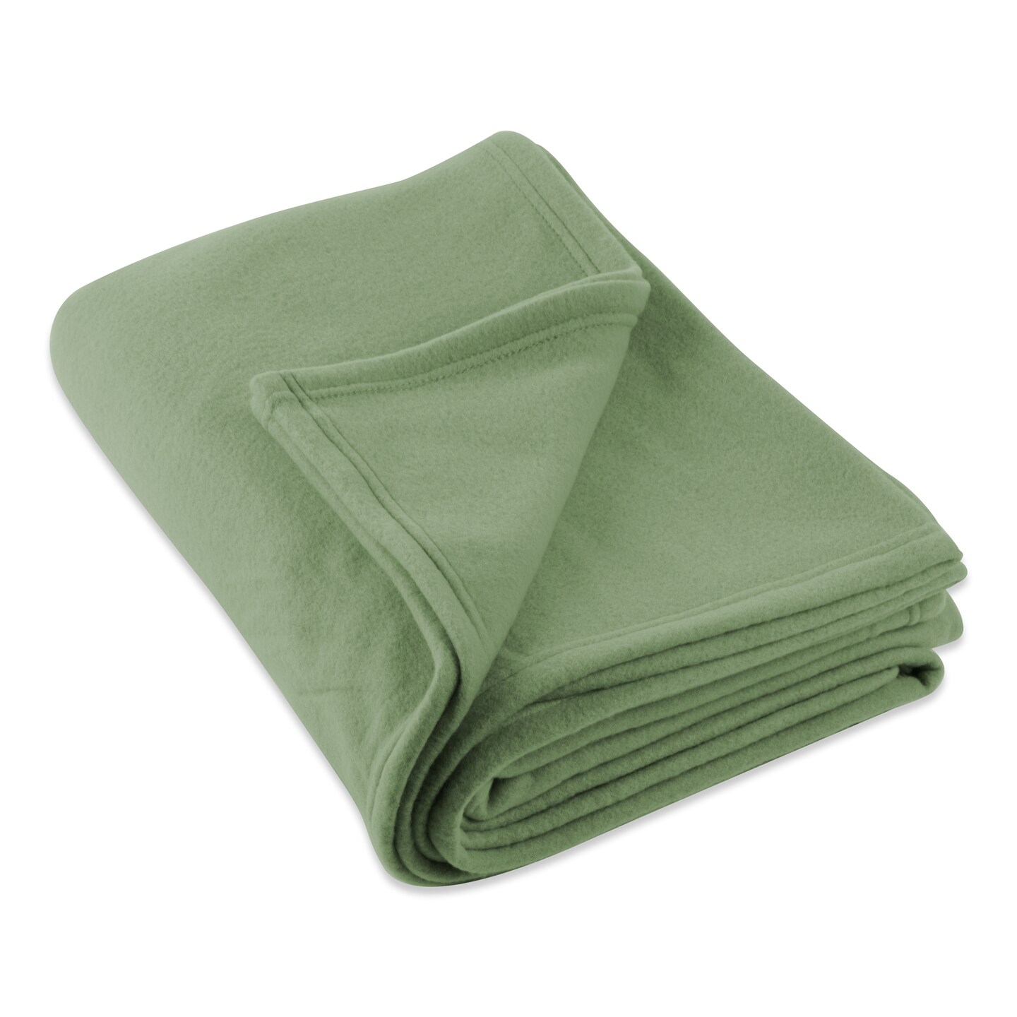 Contemporary Home Living 8 Olive Green Fleece Blanket