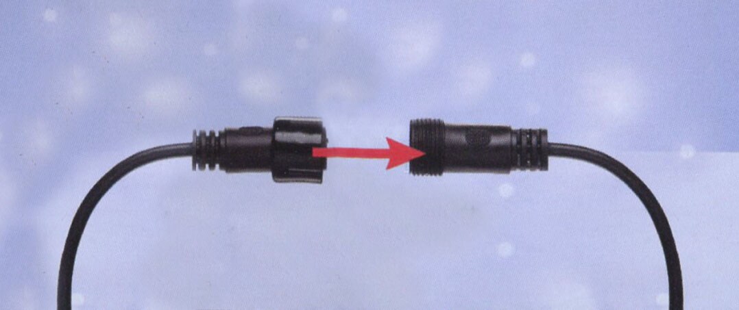 Kaemingk 10' Connect 24V LED Christmas Light Extension Cable - Black Wire