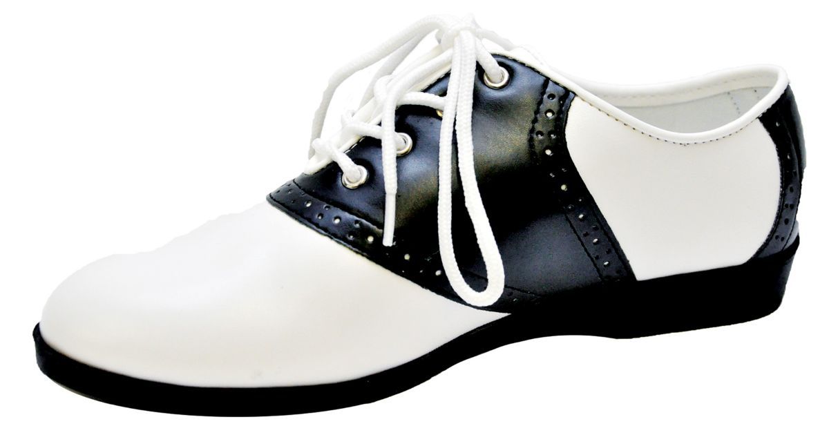 The Costume Center Black and White Saddle Women Adult Shoe - Size 6