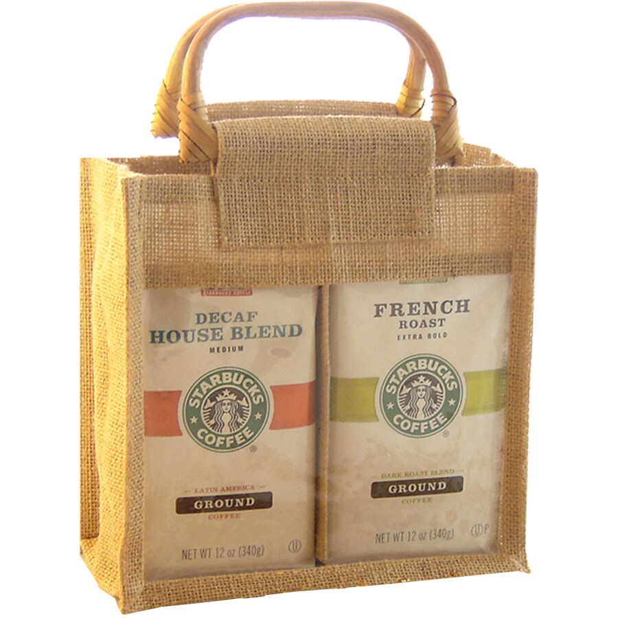 GC Home &#x26; Garden 8&#x22; Natural Jute Coffee Gourmet Bags with Two Compartment