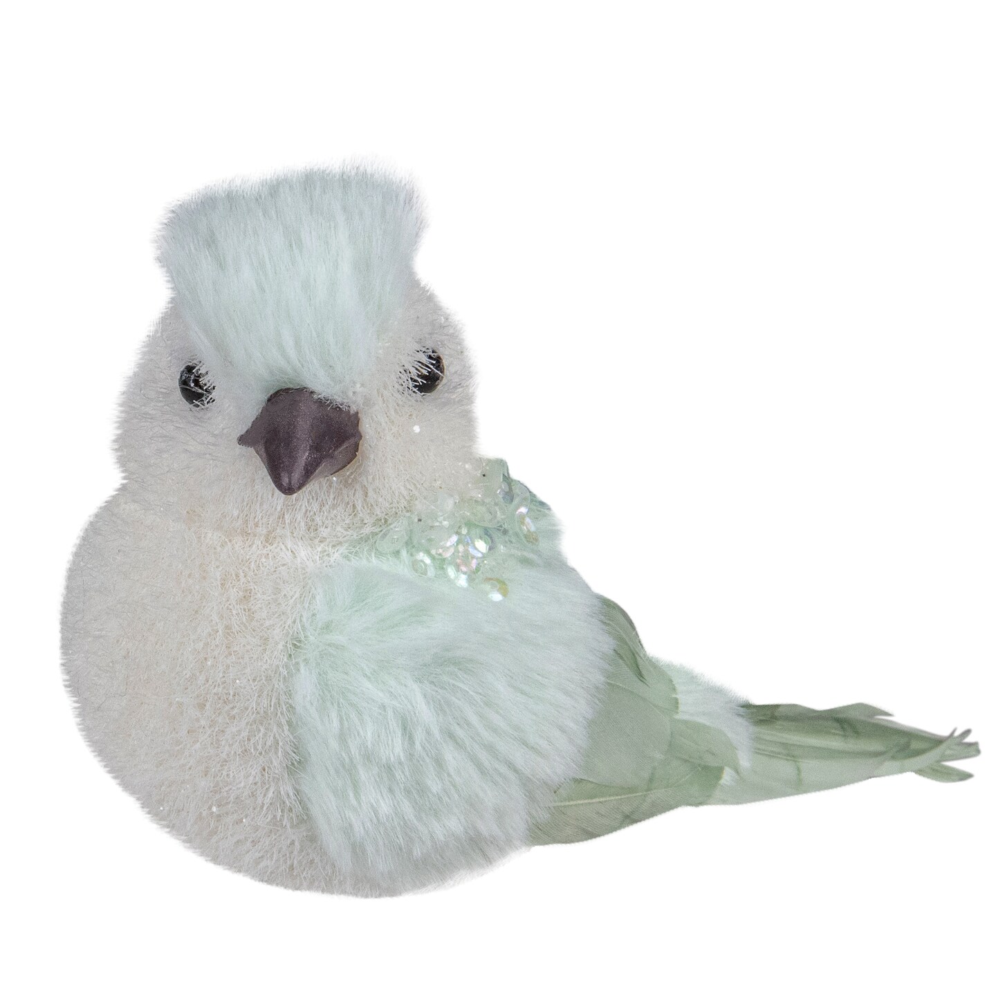 Northlight Textured Christmas Bird with Sequins - 3.5&#x22; - Light Green