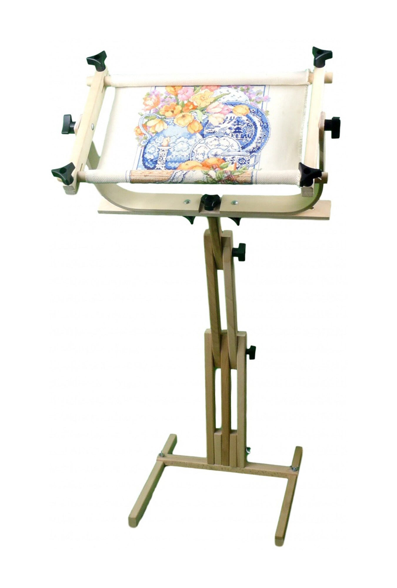 F.A. Edmunds Stitchers Wonder! Craft Stand with 8.5 x 24" Split Rail Scroll Frame