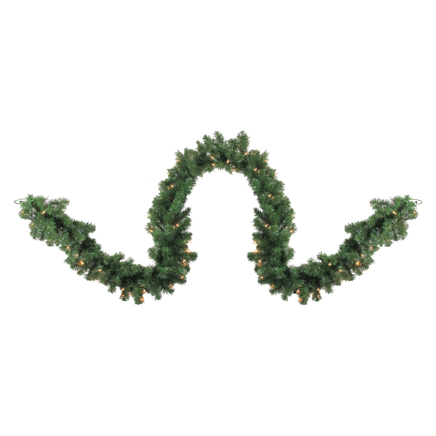 Northlight Pre-Lit Pine Artificial Christmas Garland - 9' x 10" - Clear Always Lit Lights