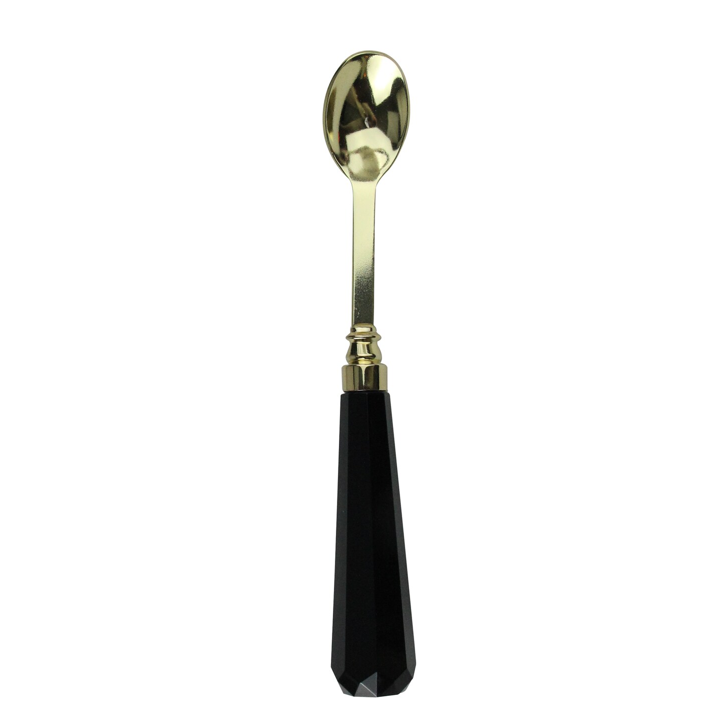 Wild Eye 9.5&#x22; Ebony Black and Gold Stainless Steel Mixing Cocktail Bar Spoon